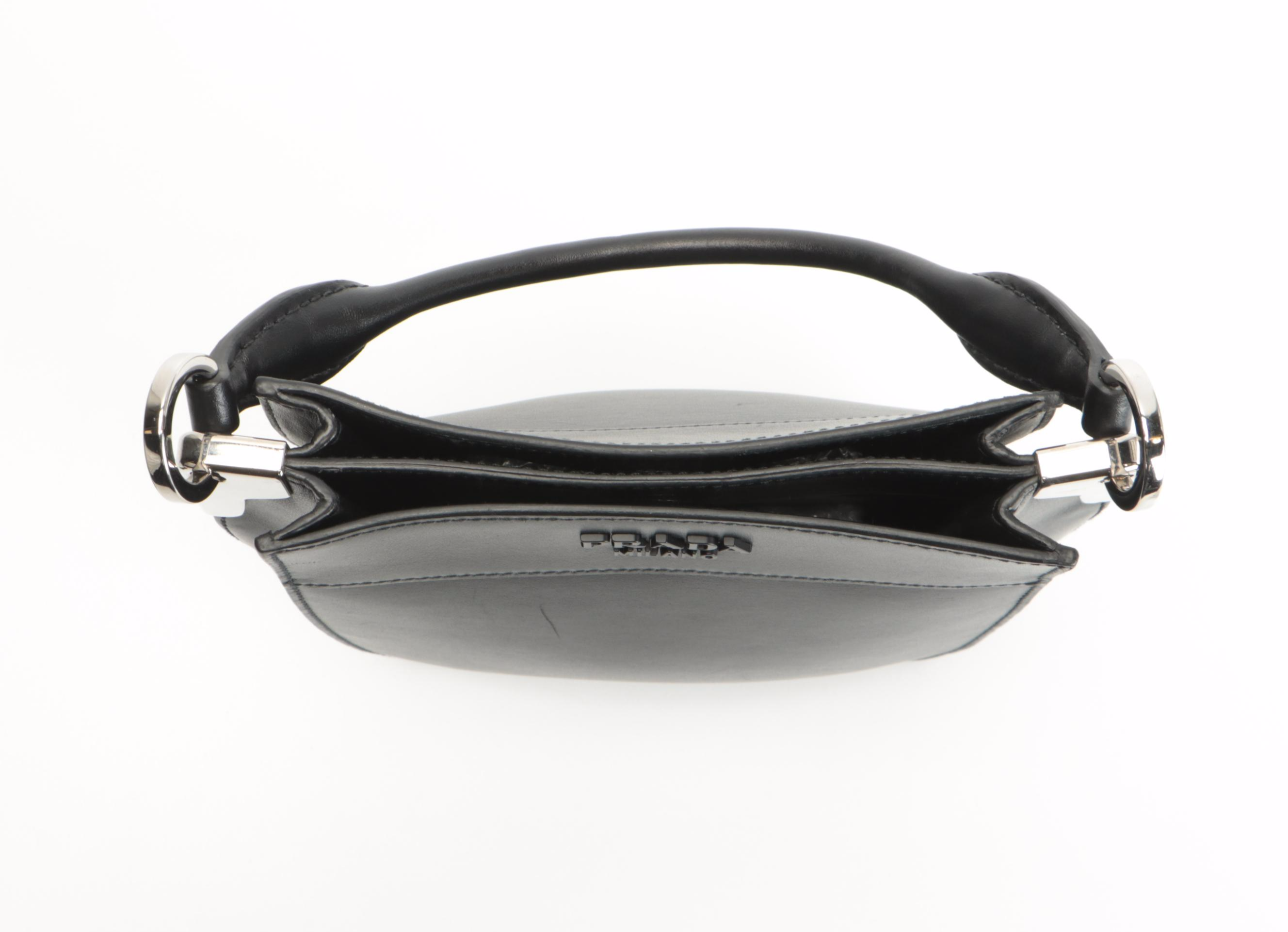 Prada Margit Small Bag in Black Calfskin Leather