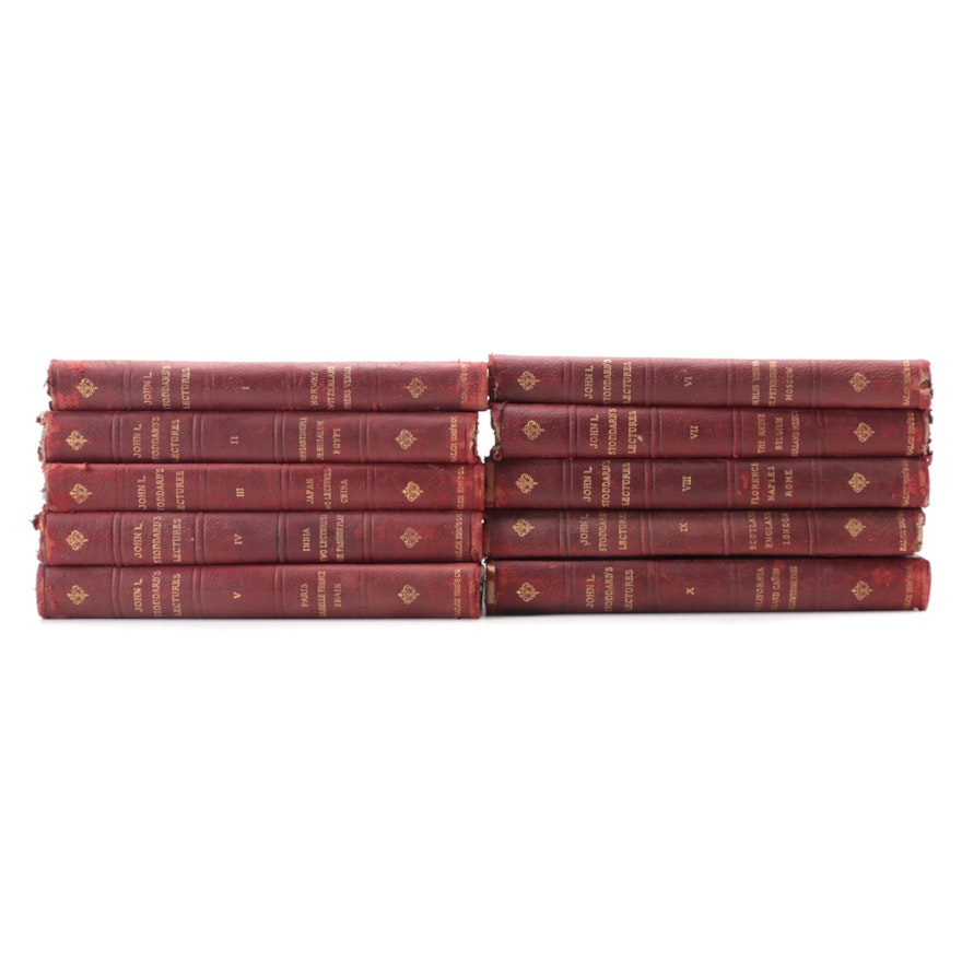 "John L. Stoddards Lectures" Complete Ten-Volume Set, 1903