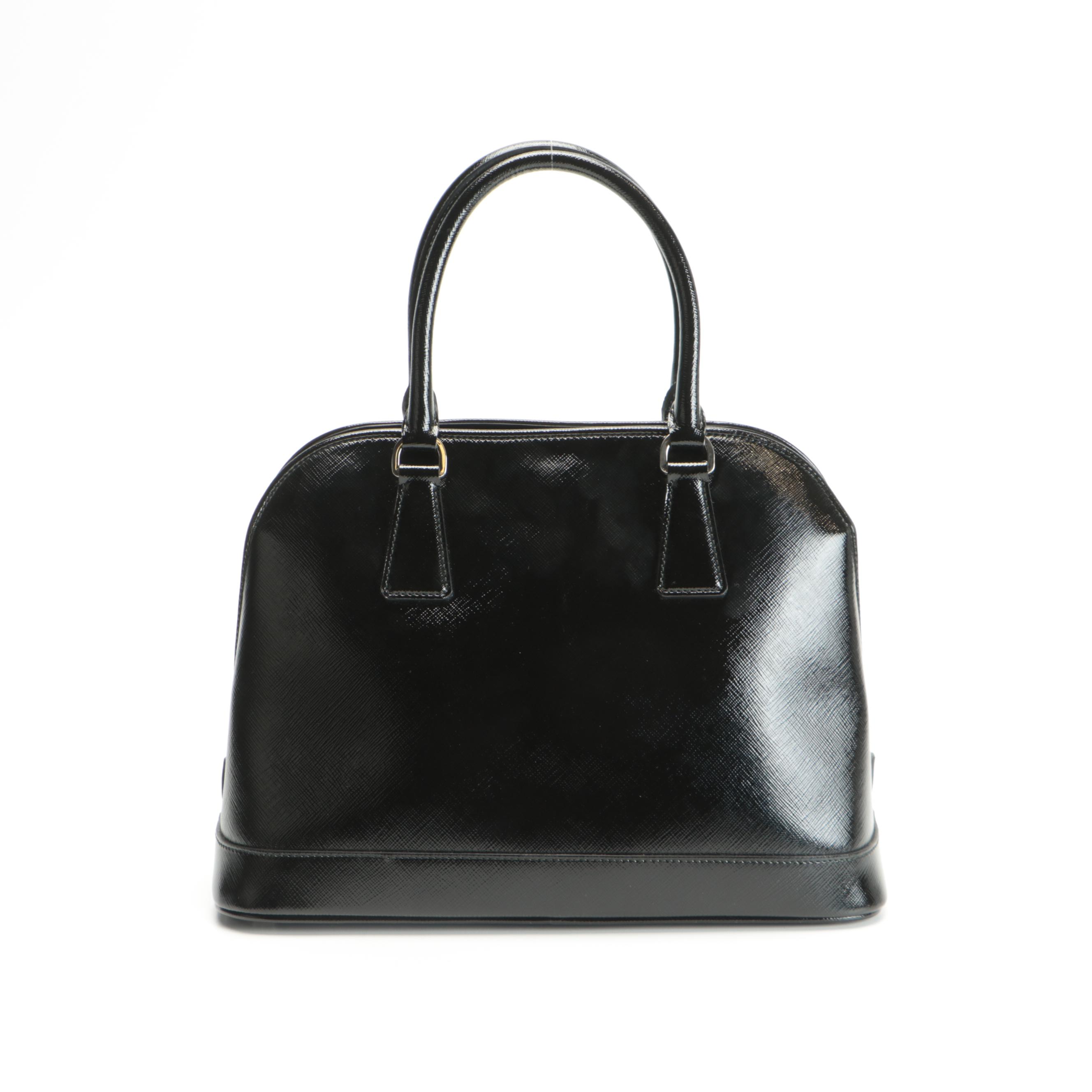 Prada Black Saffiano Patent Leather Handbag