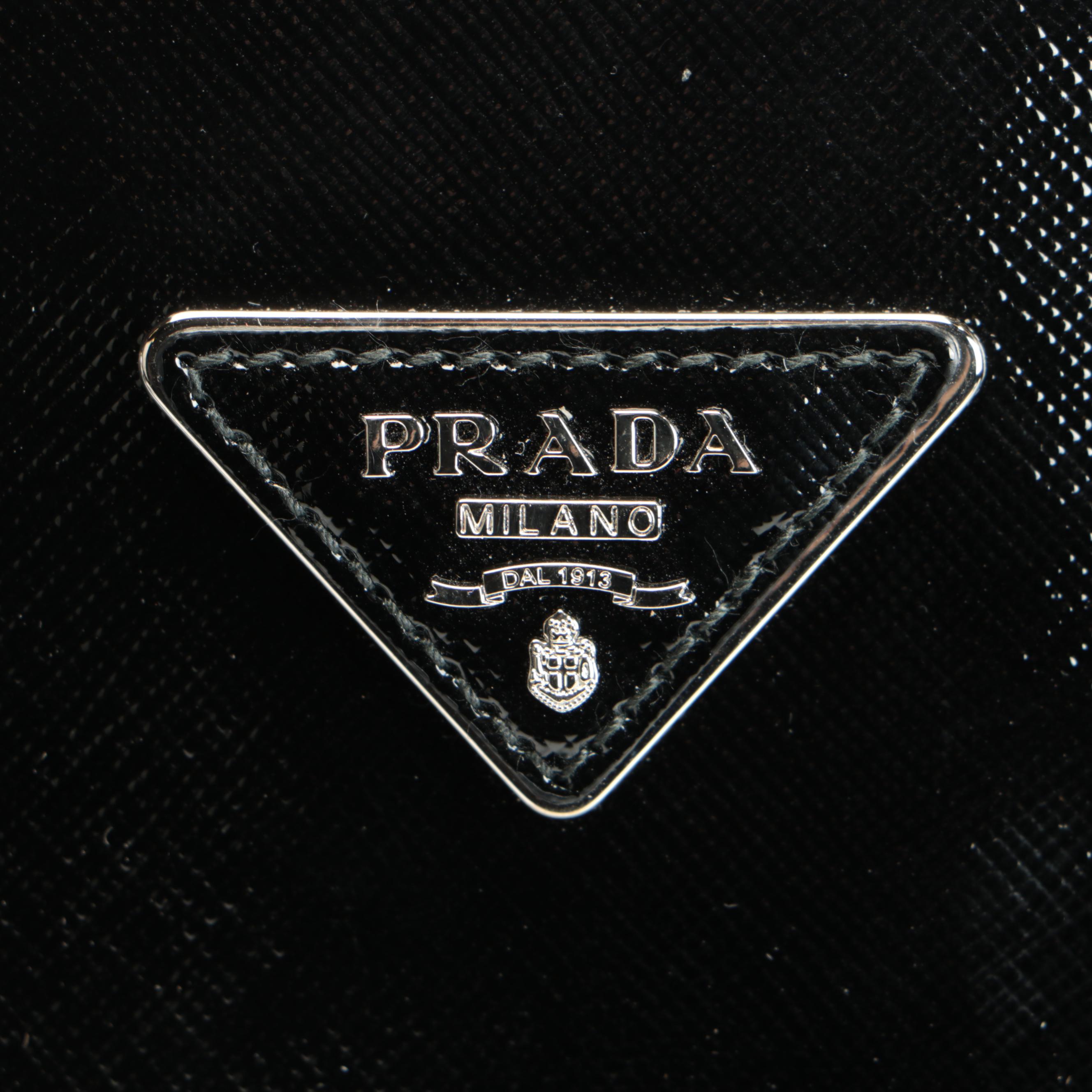 Prada Black Saffiano Patent Leather Handbag