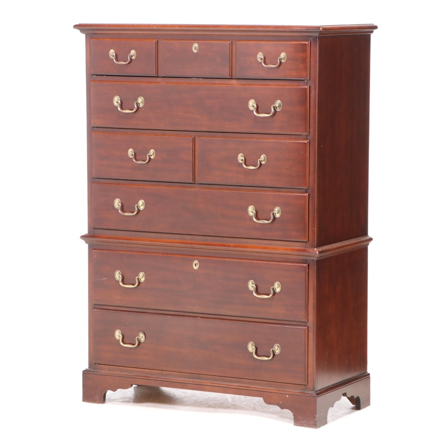 Drexel Federal Style Cherrywood Six-Drawer Chest, Late 20th Century