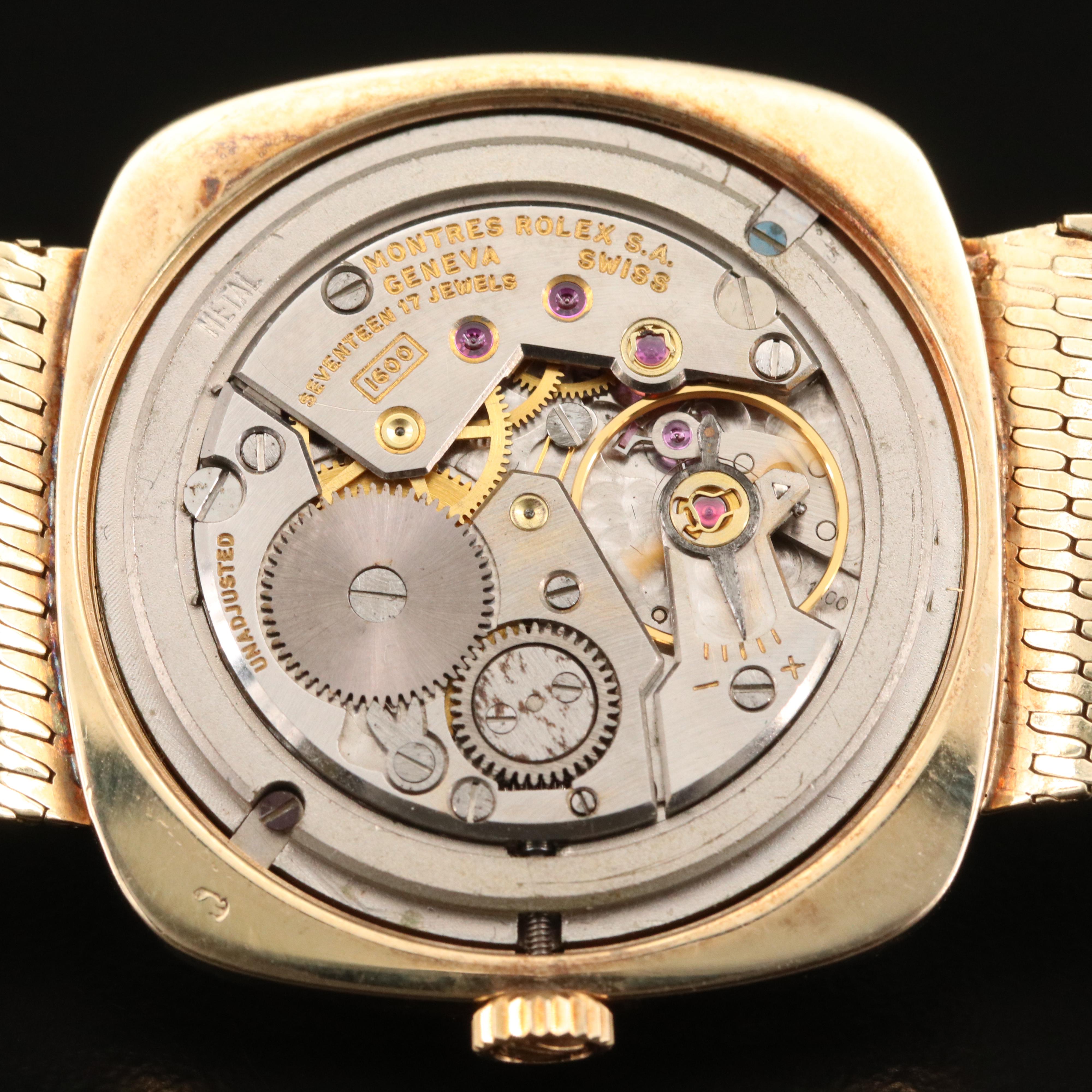 Vintage Rolex Cellini 14K Yellow Gold Stem Wind Watch