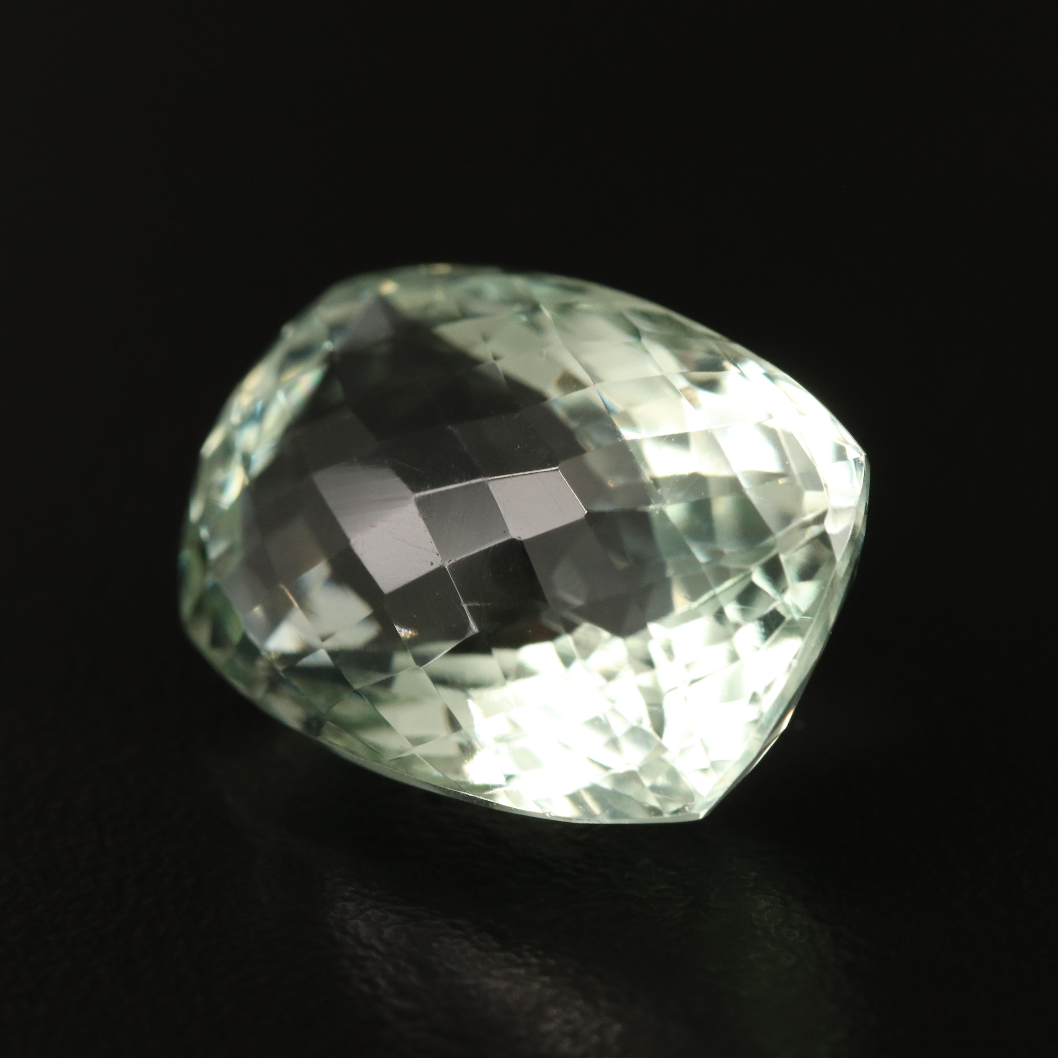 Loose 17.55 CT Rectangular Cushion Checkerboard Faceted Prasiolite