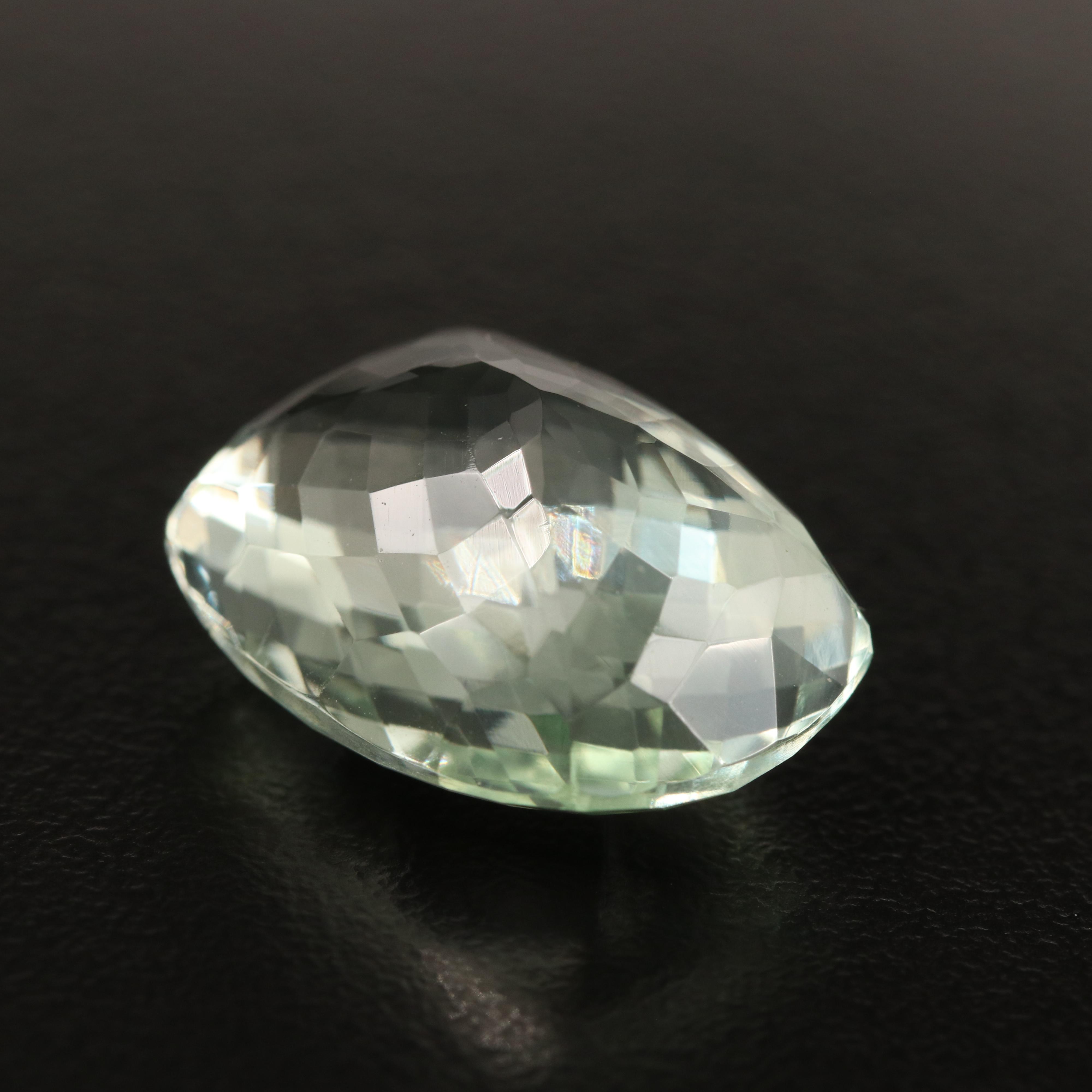 Loose 17.55 CT Rectangular Cushion Checkerboard Faceted Prasiolite