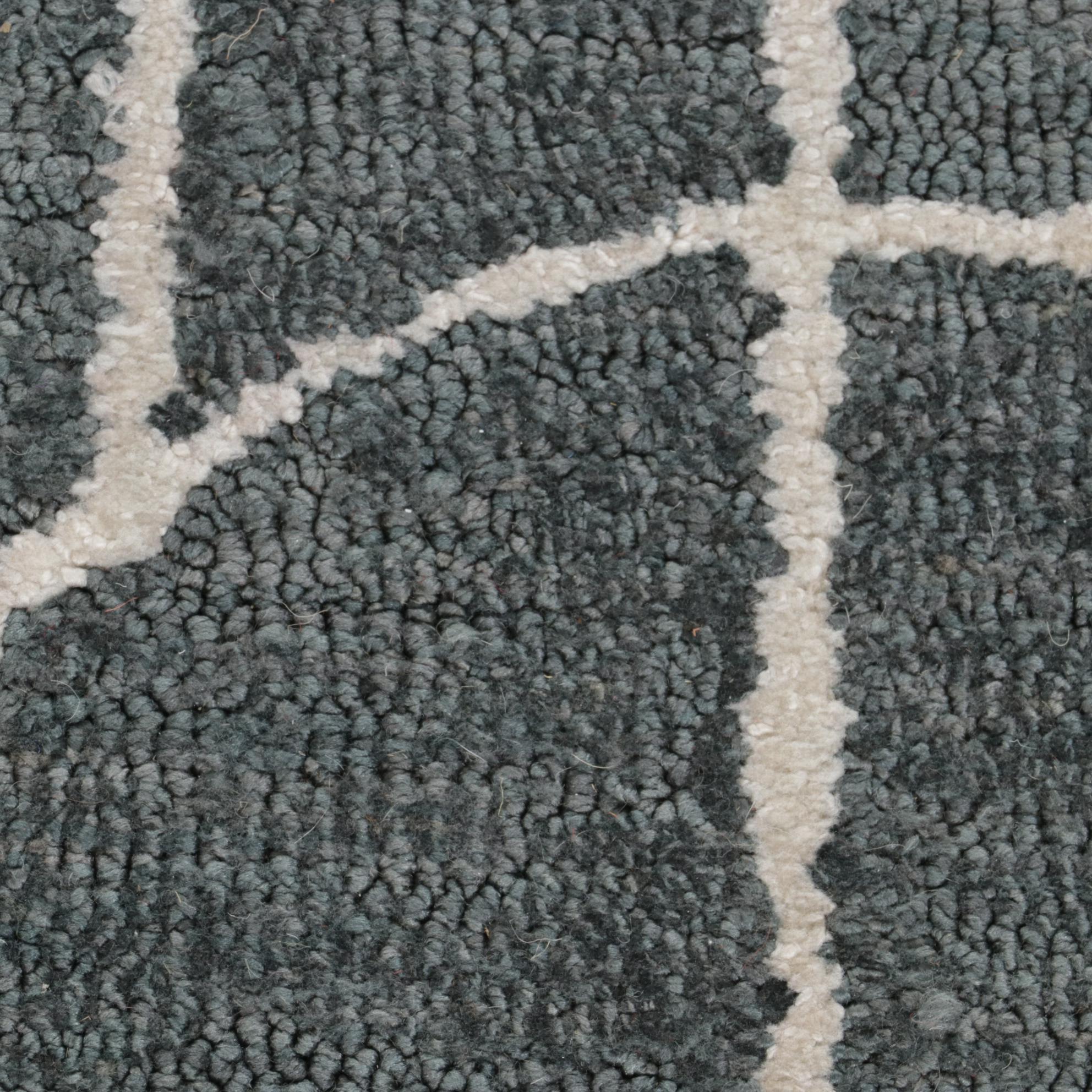 5' x 7'8 Hand-Tufted Indian Alphabet Rug, 2010s