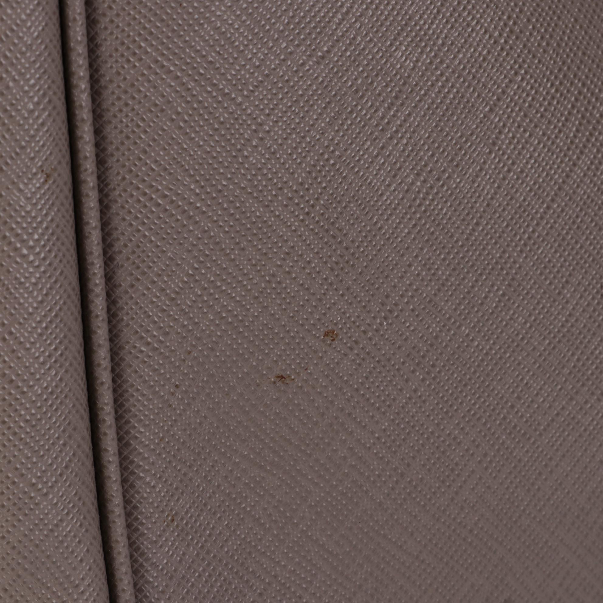 Prada Gray Saffiano Leather Two-Way Handbag