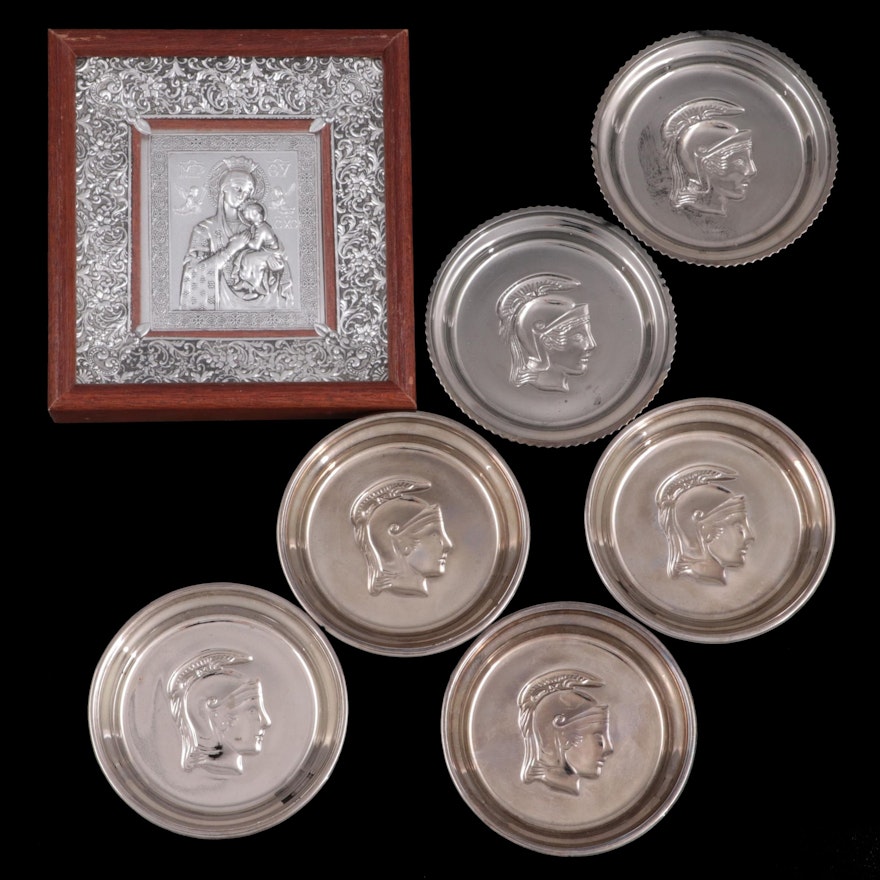 Our Lady of Perpetual Help Icon  with Roman Soldier Head Coasters