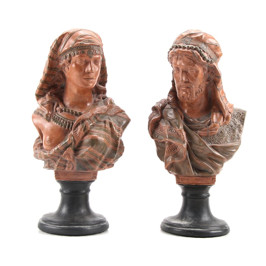 Resin Reproduction Pedestal Busts after L. Buese