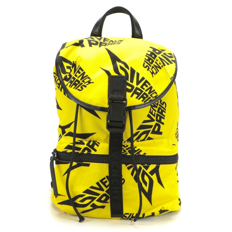 Givenchy Light 3 Backpack in Yellow/Black Nylon