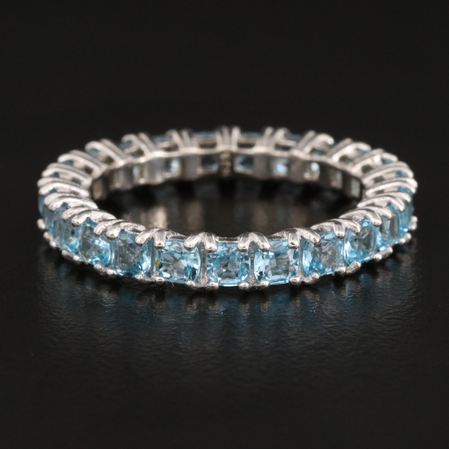 Sterling Silver Topaz Eternity Band