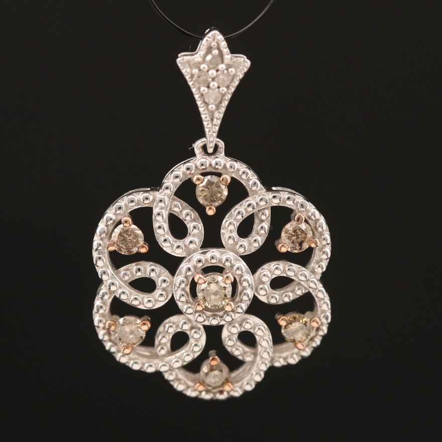 Sterling Diamond Pendant