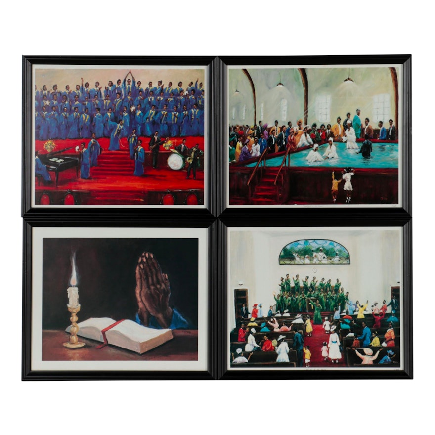 Spirituality-Themed Offset Lithographs after Ted Ellis