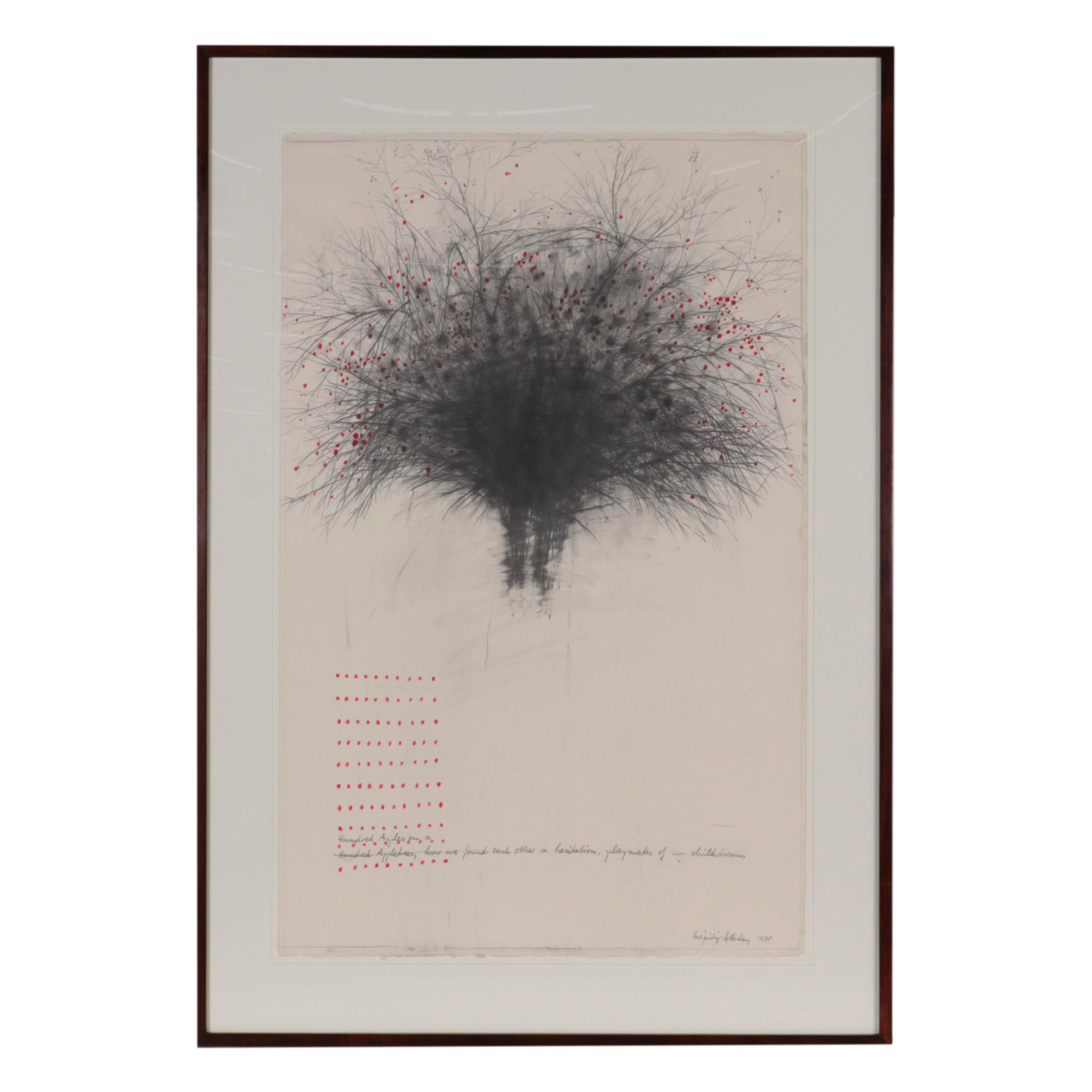 Paul Rotterdam Graphite and Pastel Drawing, 1988