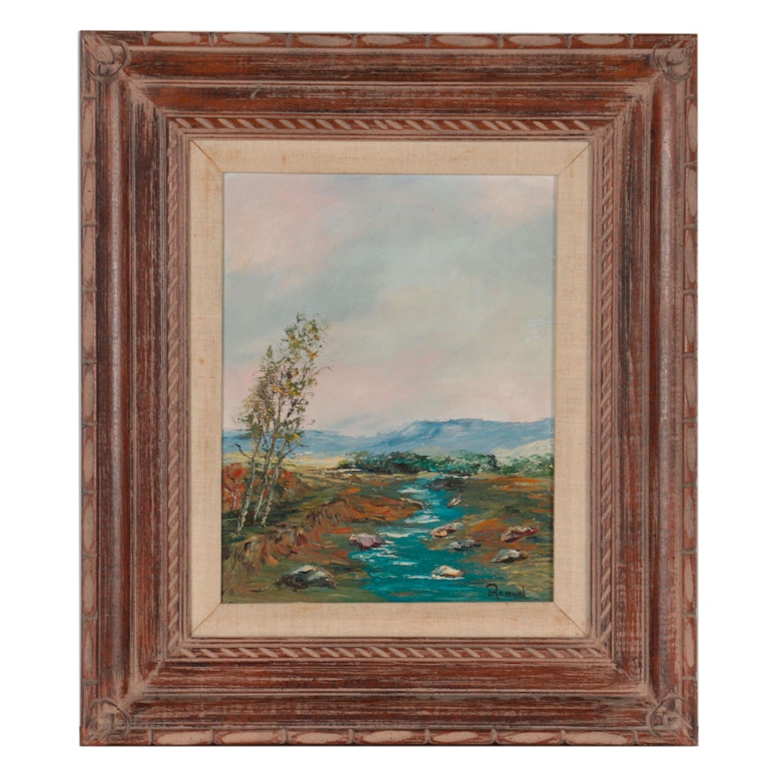 Landscape Oil Painting, Late 20th Century