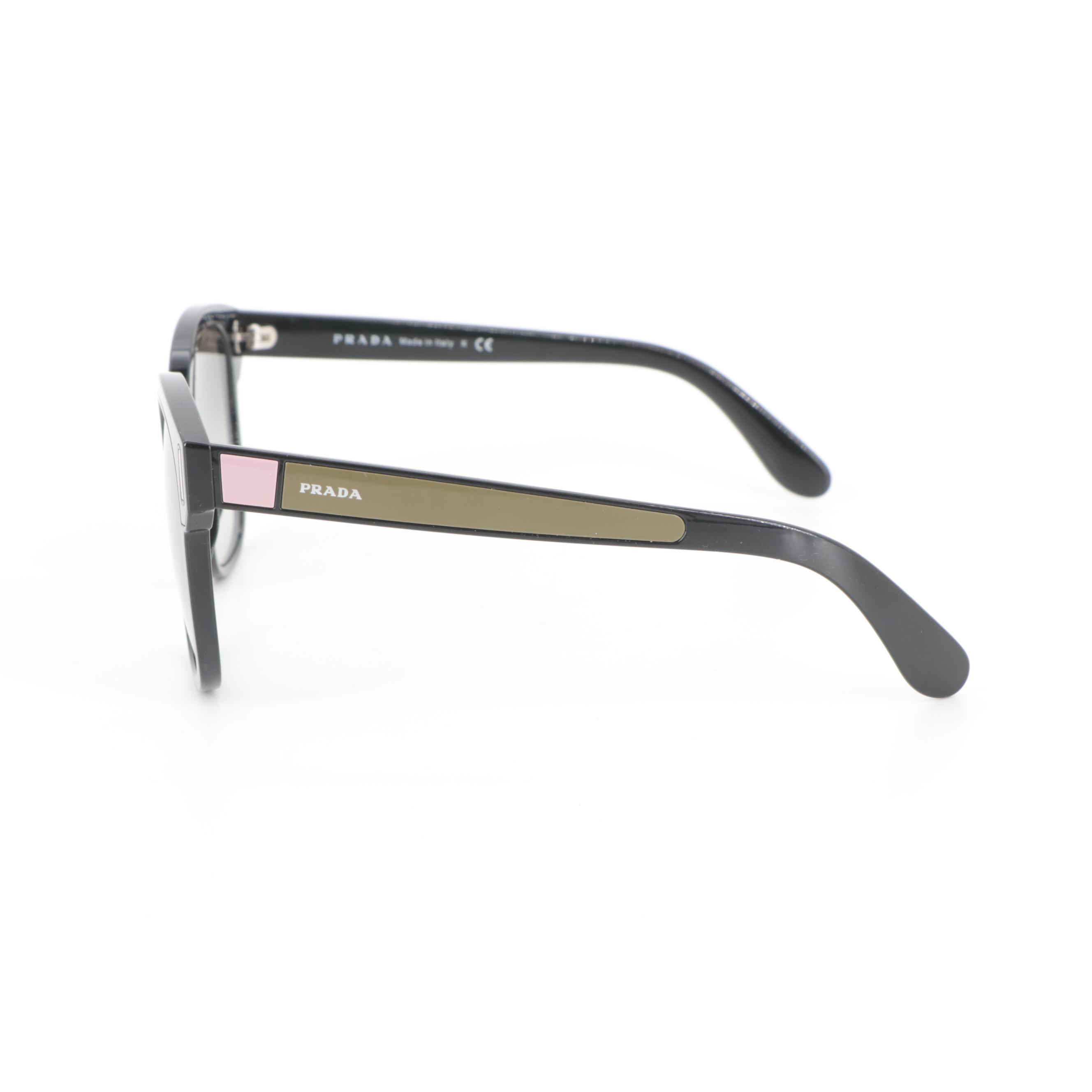 Prada SPR05U Colored Frame Horn-Rimmed Sunglasses