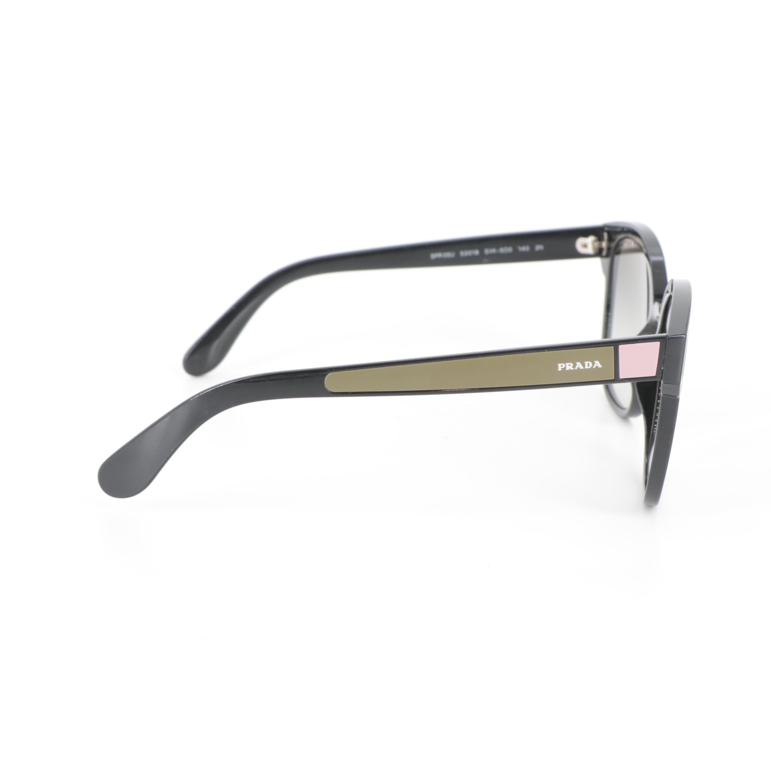Prada SPR05U Colored Frame Horn-Rimmed Sunglasses