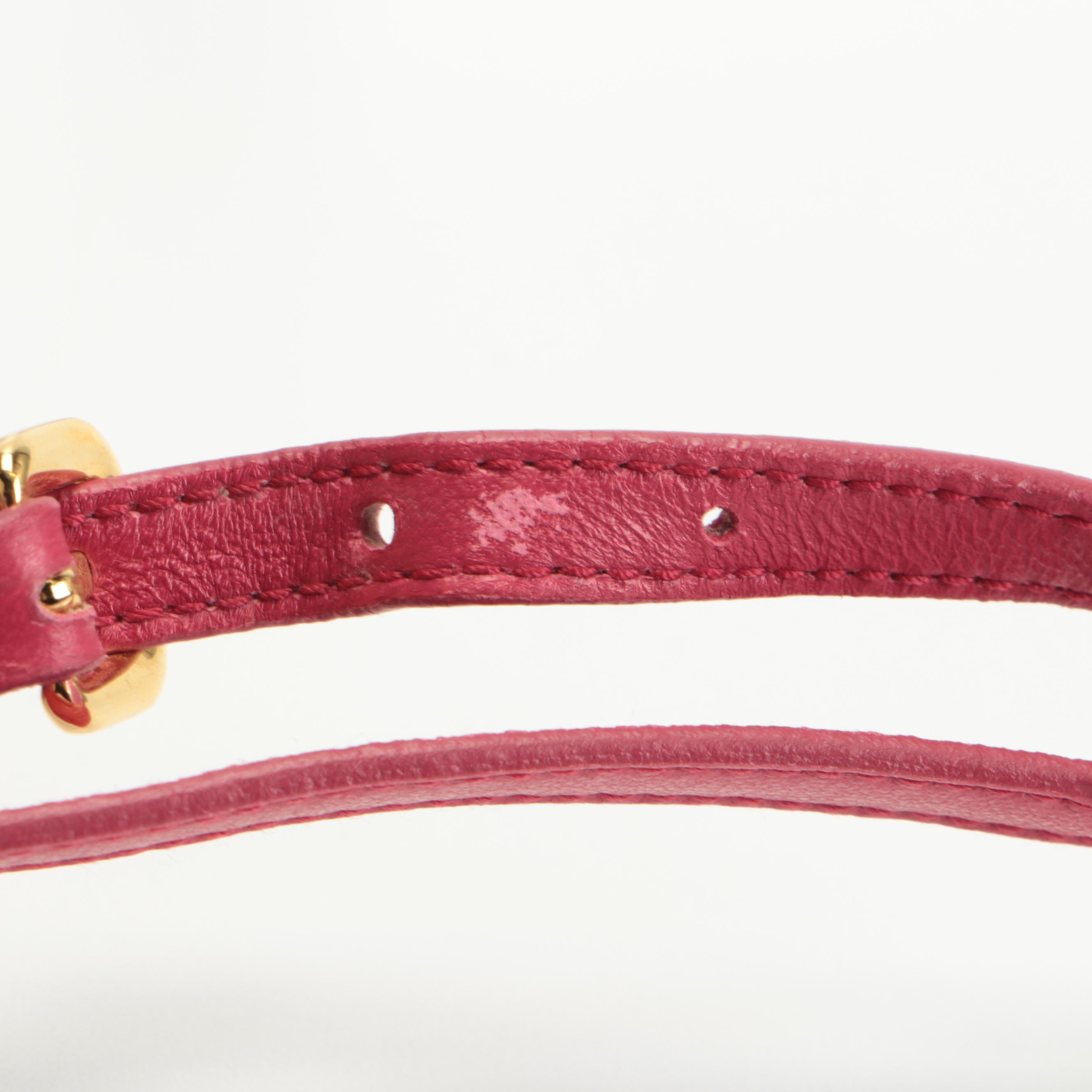 Prada Pink Nylon Bow Wristlet Clutch Bag