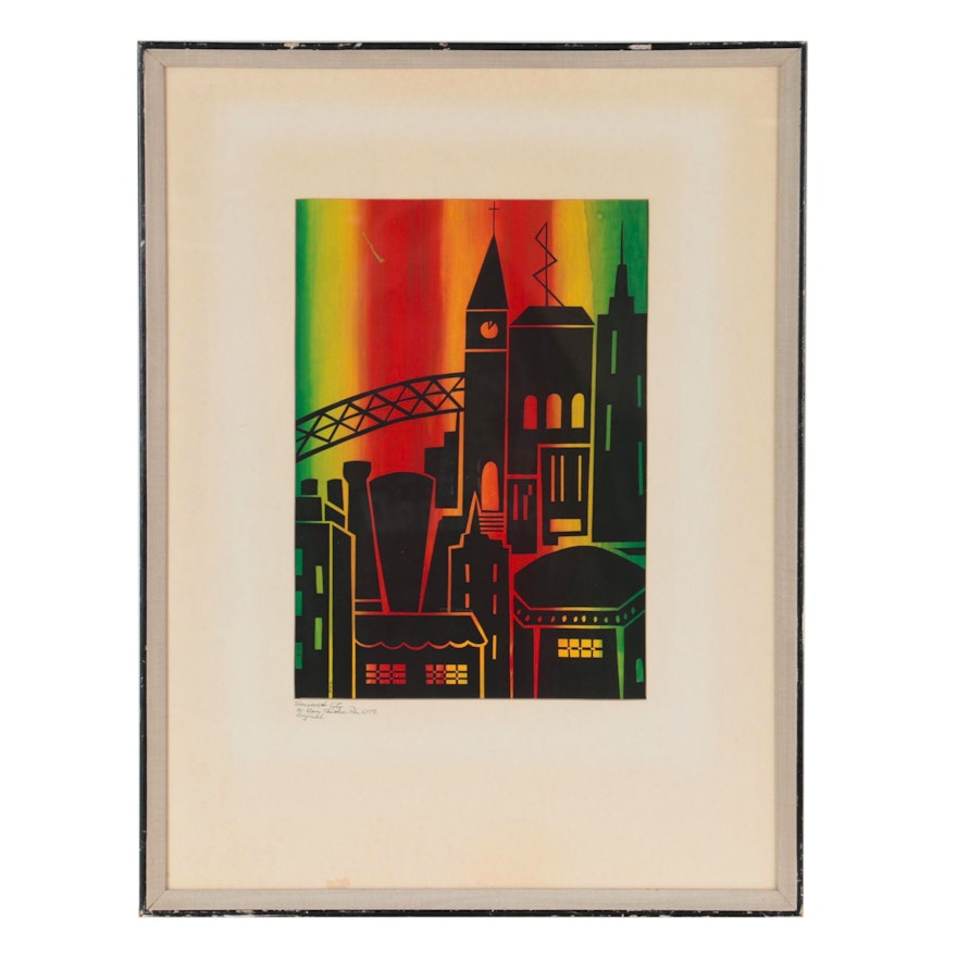 Sister Mary Thérèse Pike Serigraph "Universal City," 1969