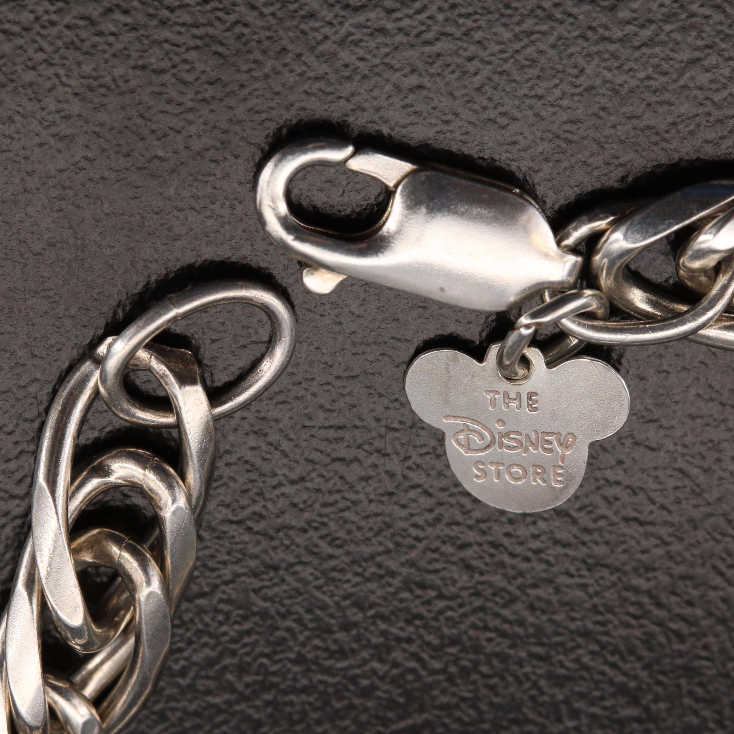 Disney "Winnie the Pooh" Sterling Charm Bracelet with Articulated Charms