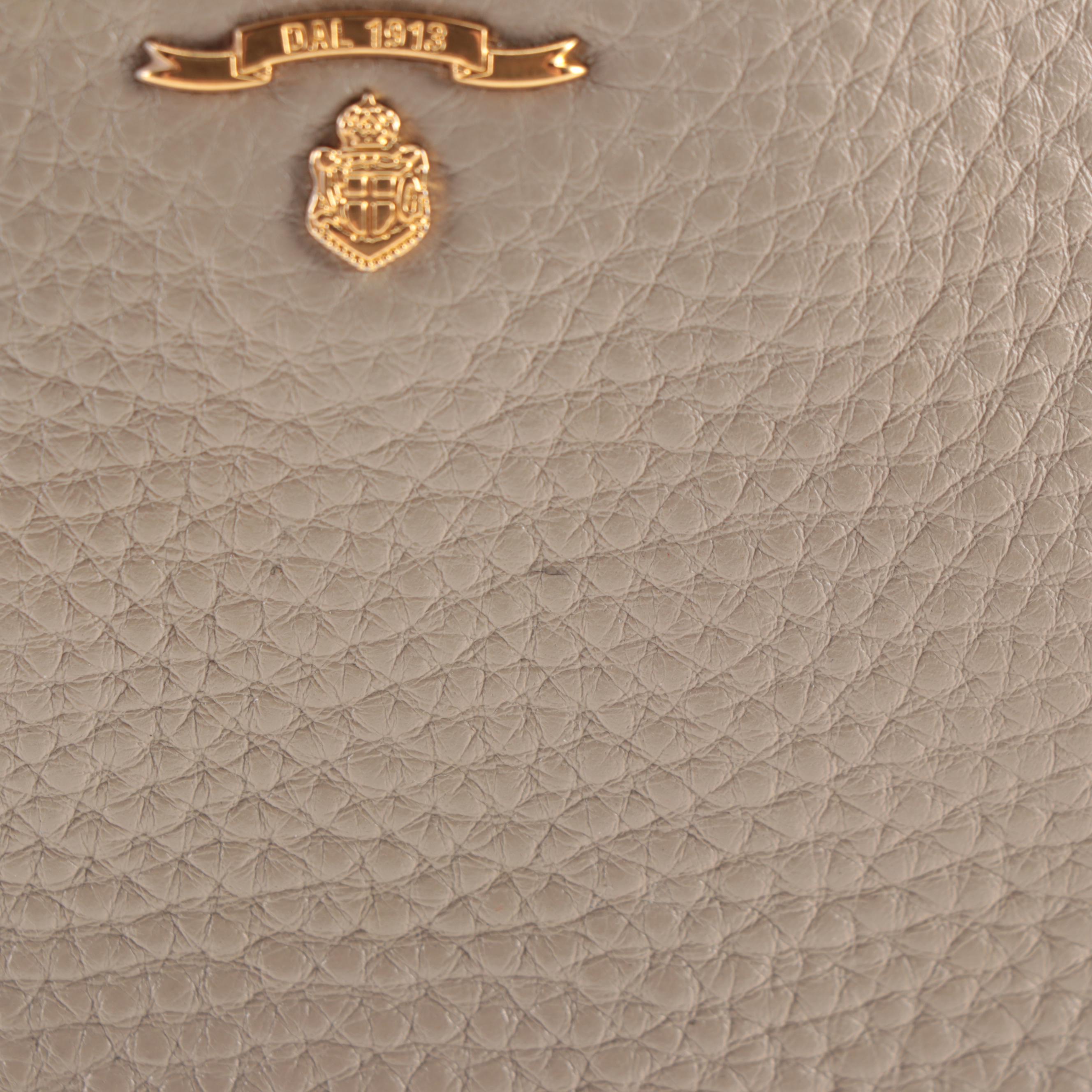 Prada Gray Vitello Daino Leather Shoulder Tote