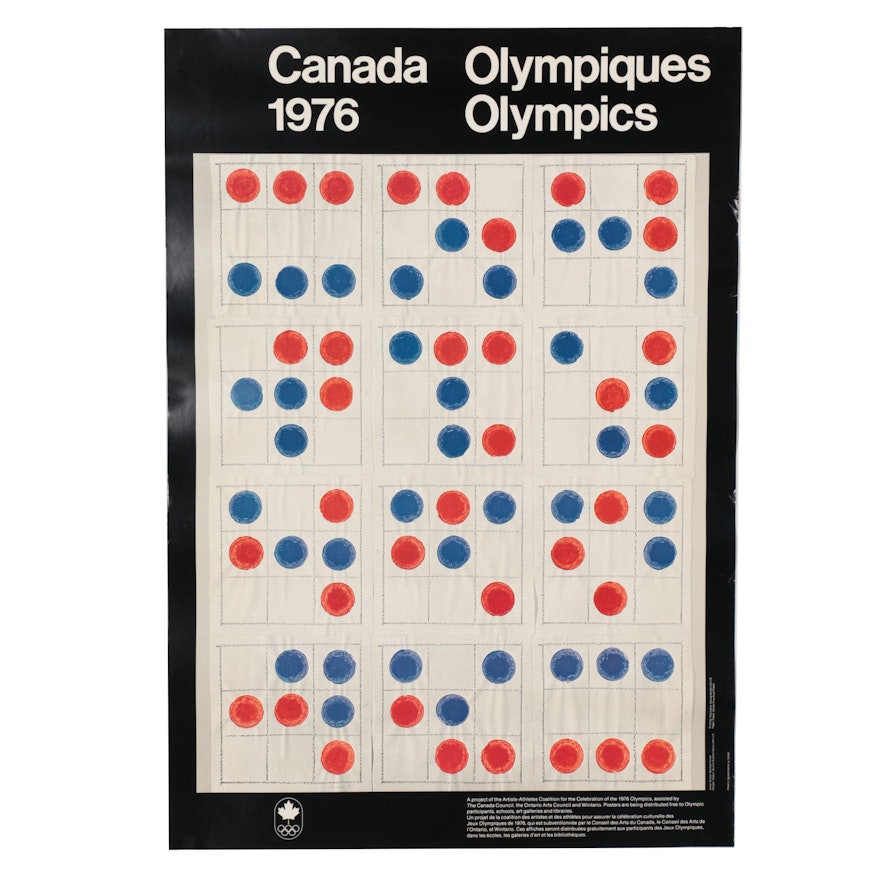 Canadian Olympics Offset Lithograph Poster After Michael Snow, 1976