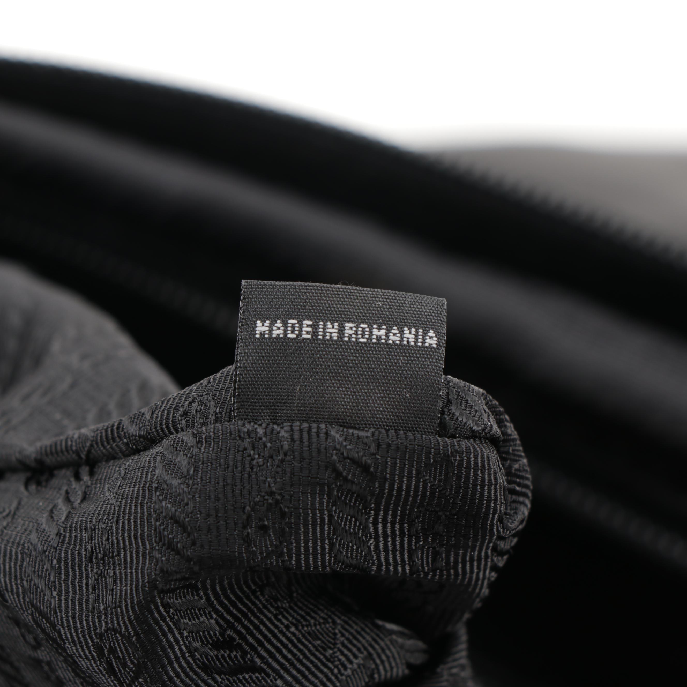 Prada Tessuto Dual Buckle Messenger Bag in Black Nylon and Saffiano Leather