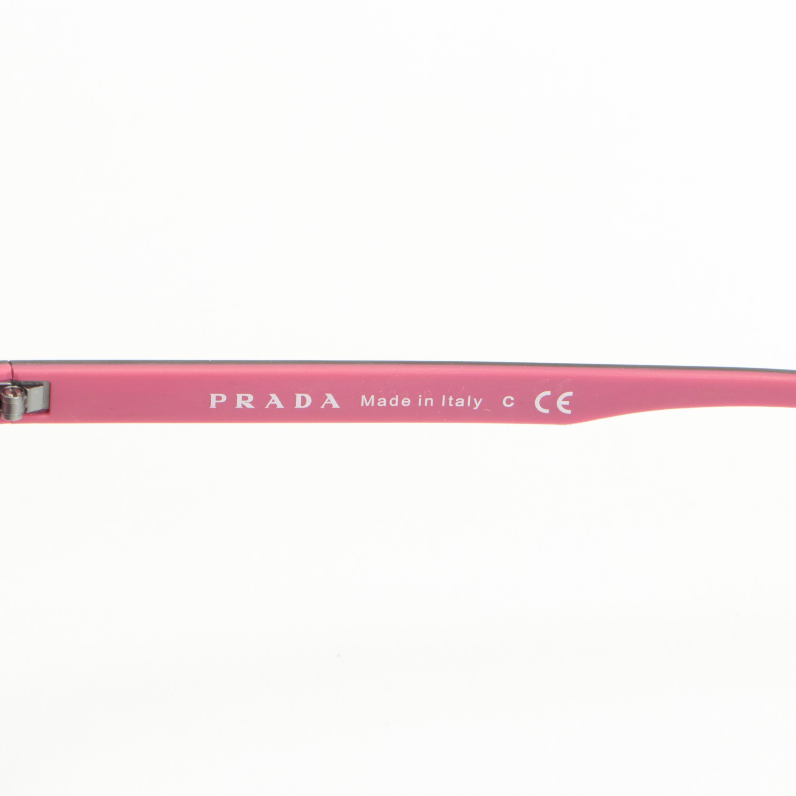 Prada SPS 55S Matte Two-Tone Mirrored Sunglasses