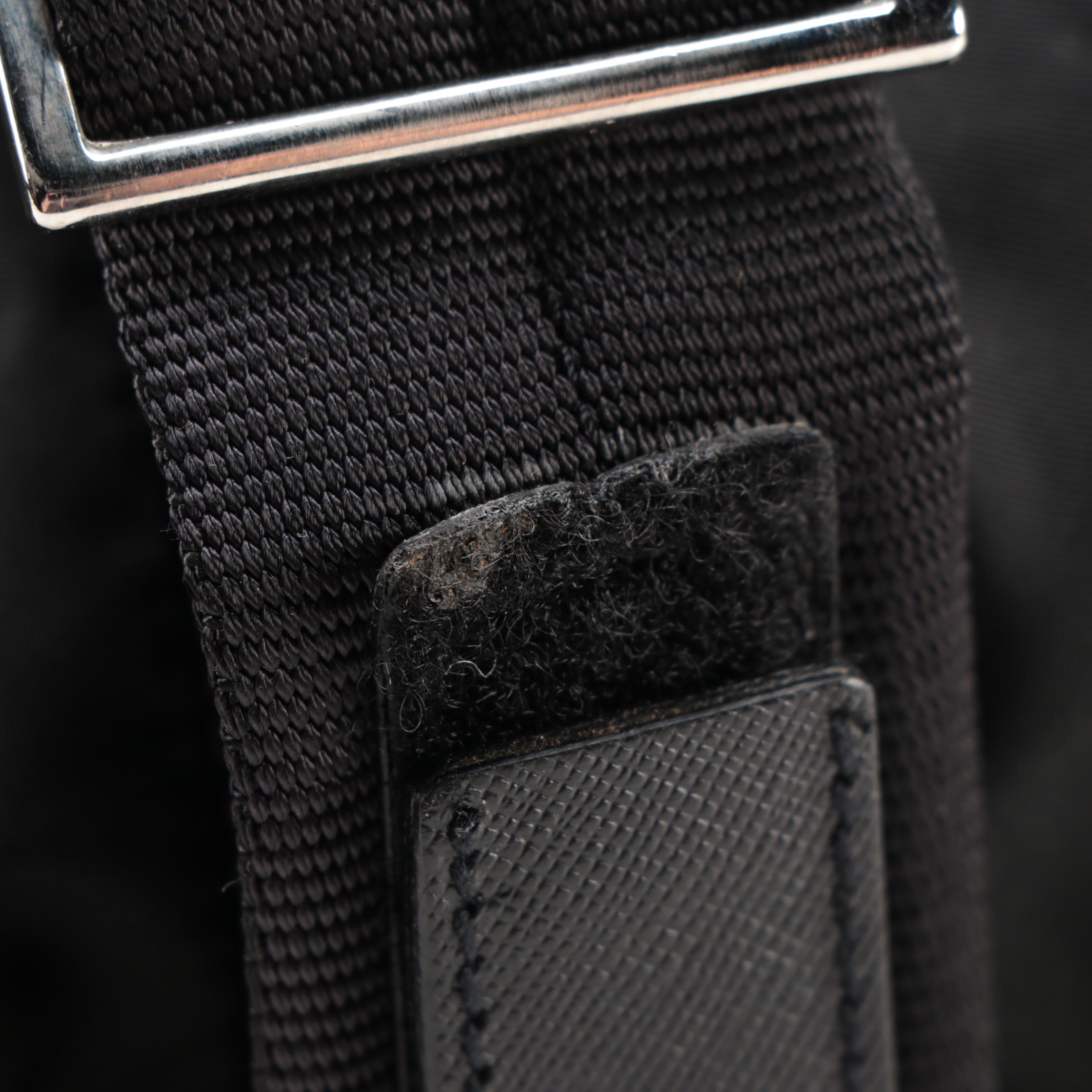 Prada Duffle Bag in Black Tessuto Nylon and Saffiano Leather