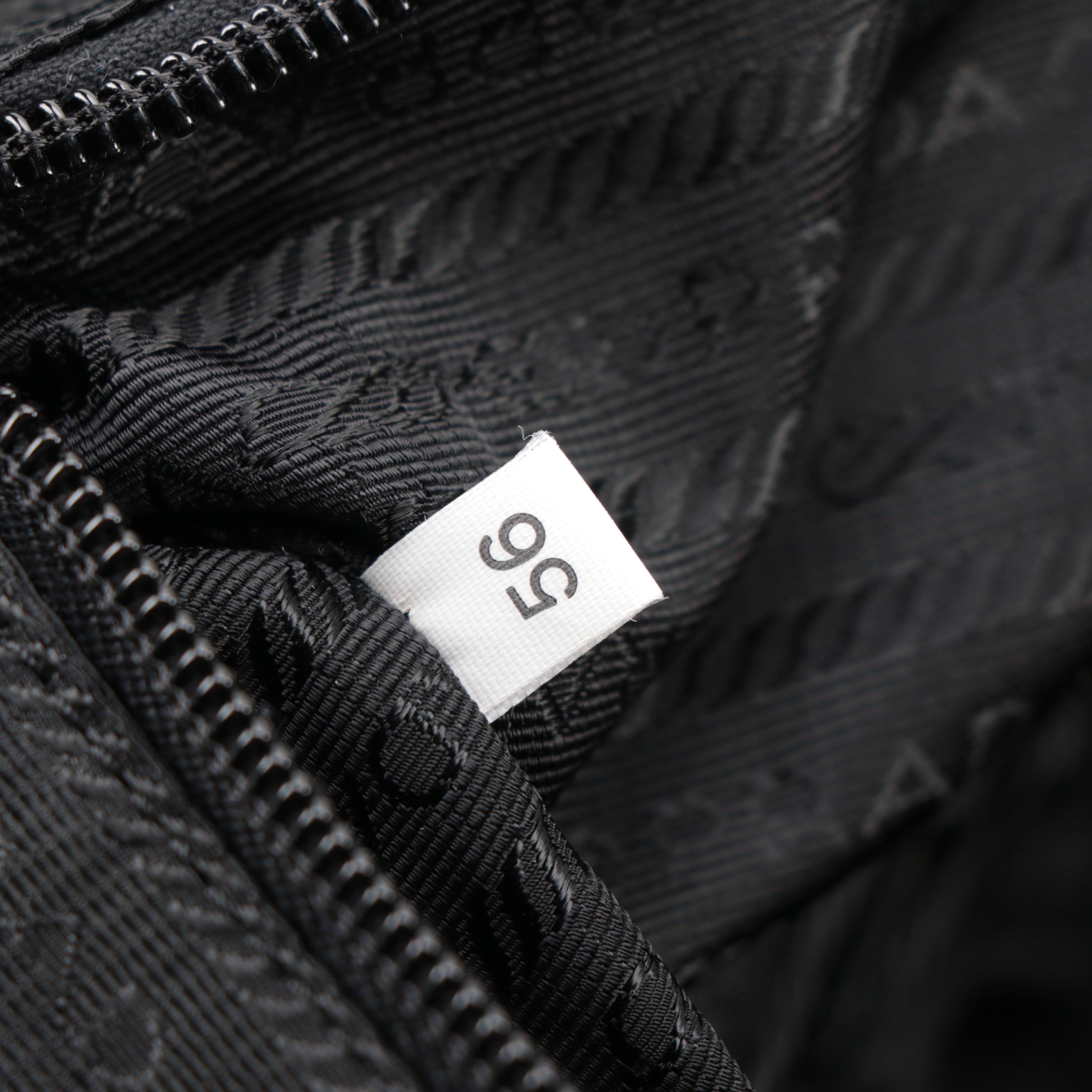 Prada Duffle Bag in Black Tessuto Nylon and Saffiano Leather