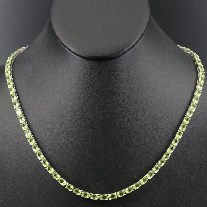 Sterling Silver Peridot Necklace