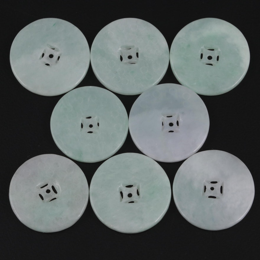 Carved Jadeite Buttons