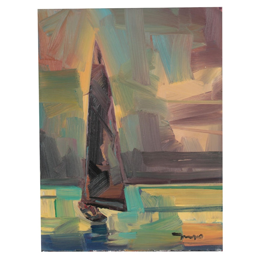 Jose Trujillo Oil Painting "Calm Sail"