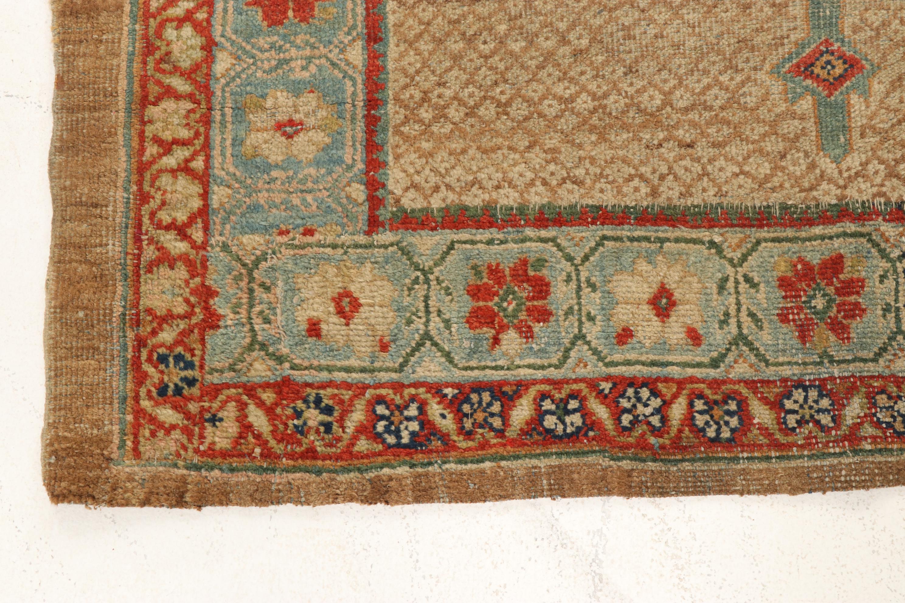 3'7 x 3'8 Hand-Knotted Northwest Persian Bakhshayesh Rug, 1910s