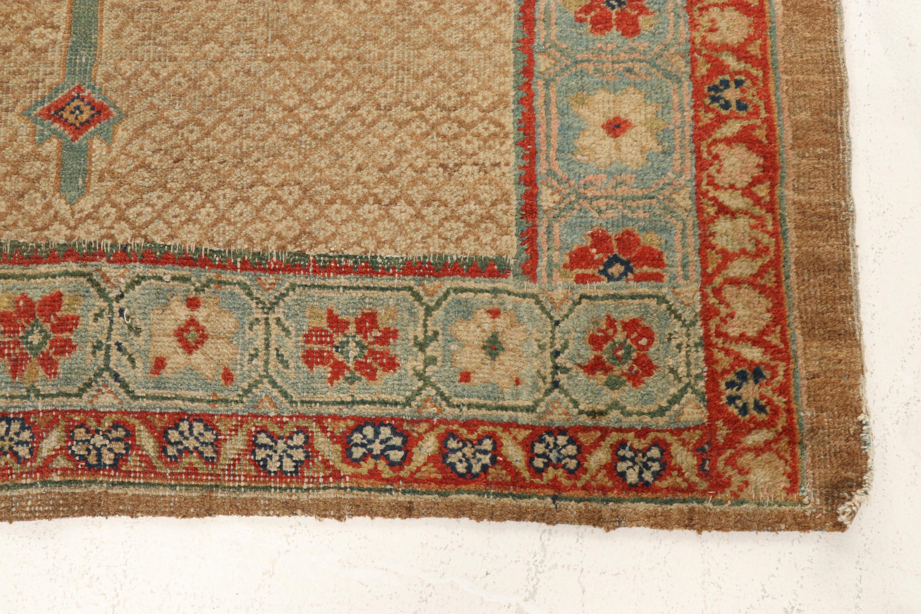 3'7 x 3'8 Hand-Knotted Northwest Persian Bakhshayesh Rug, 1910s