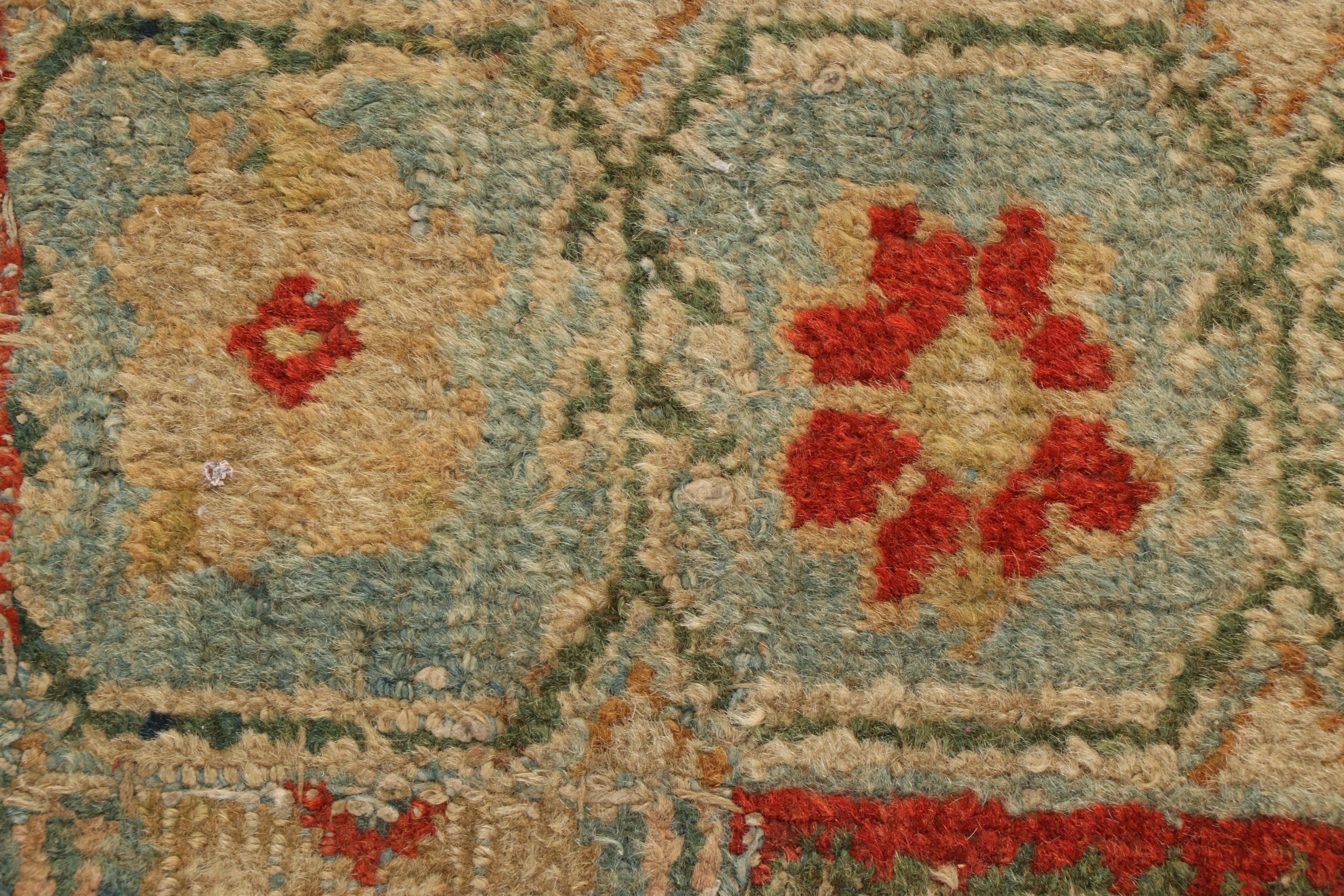 3'7 x 3'8 Hand-Knotted Northwest Persian Bakhshayesh Rug, 1910s