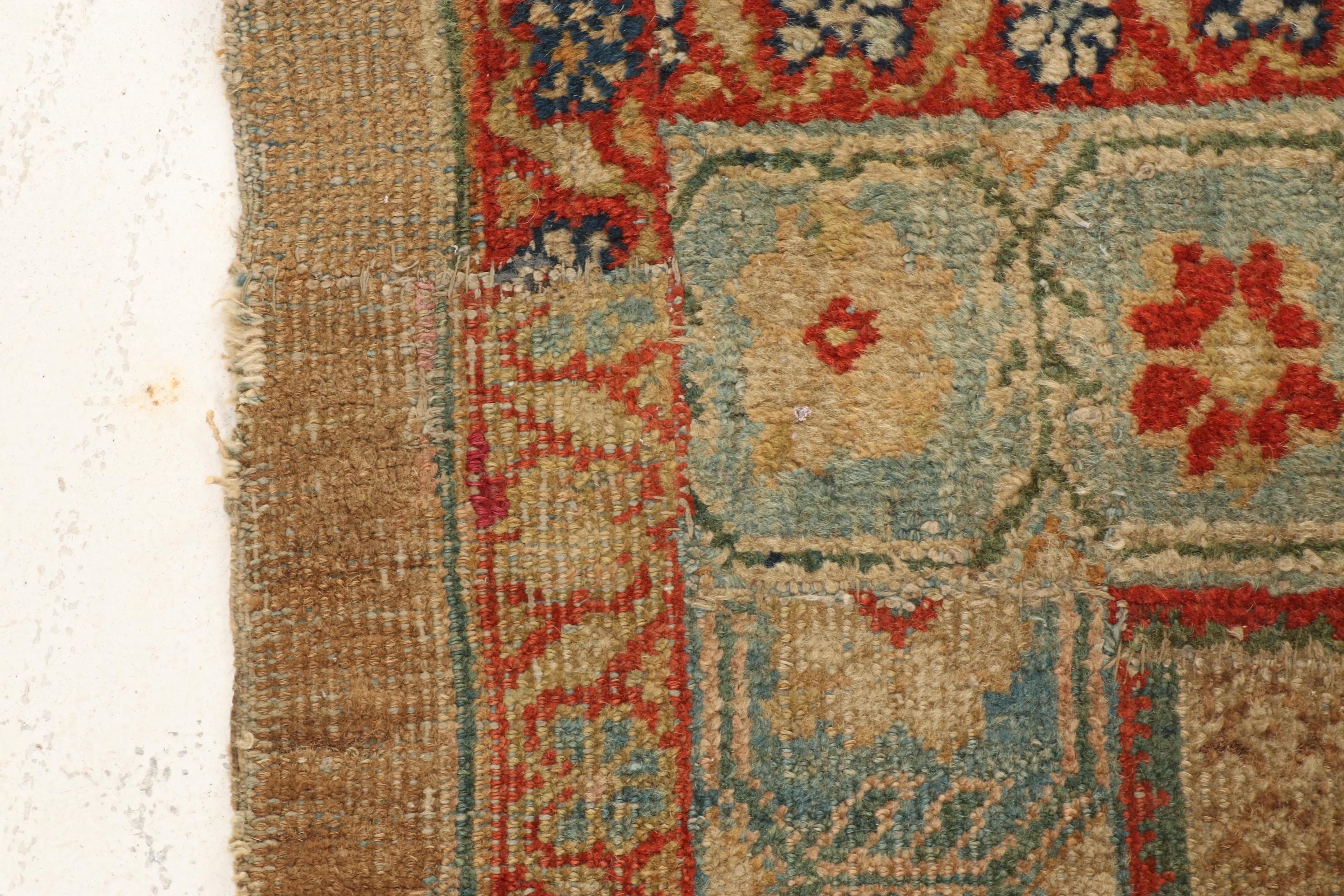 3'7 x 3'8 Hand-Knotted Northwest Persian Bakhshayesh Rug, 1910s