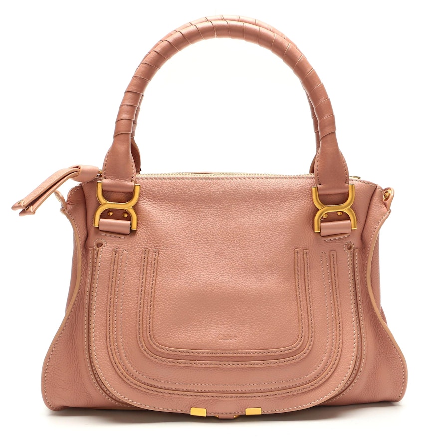 Chloé Marcie Medium Two-Way Satchel in Grained Leather