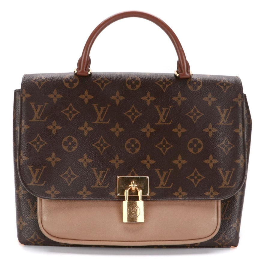 Louis Vuitton Marignan Handbag in Monogram Canvas and Leather