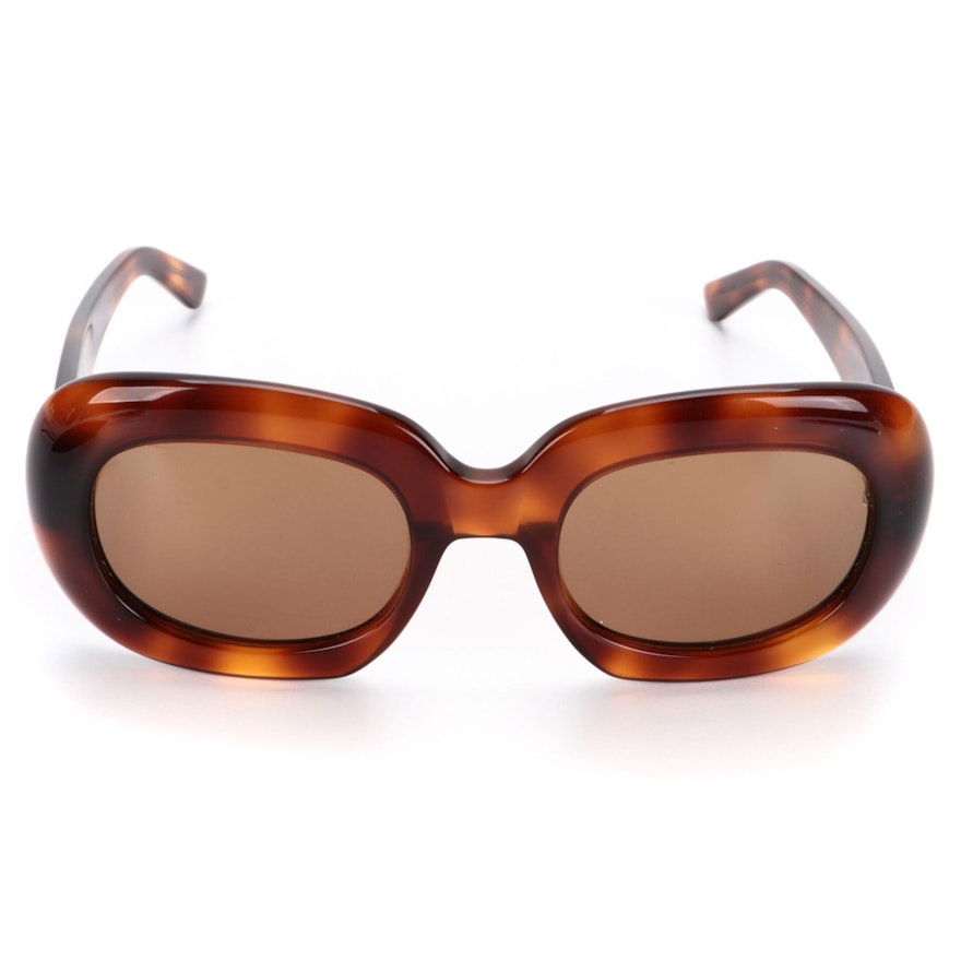 Celine CL400701 Brown Rounded Square Sunglasses