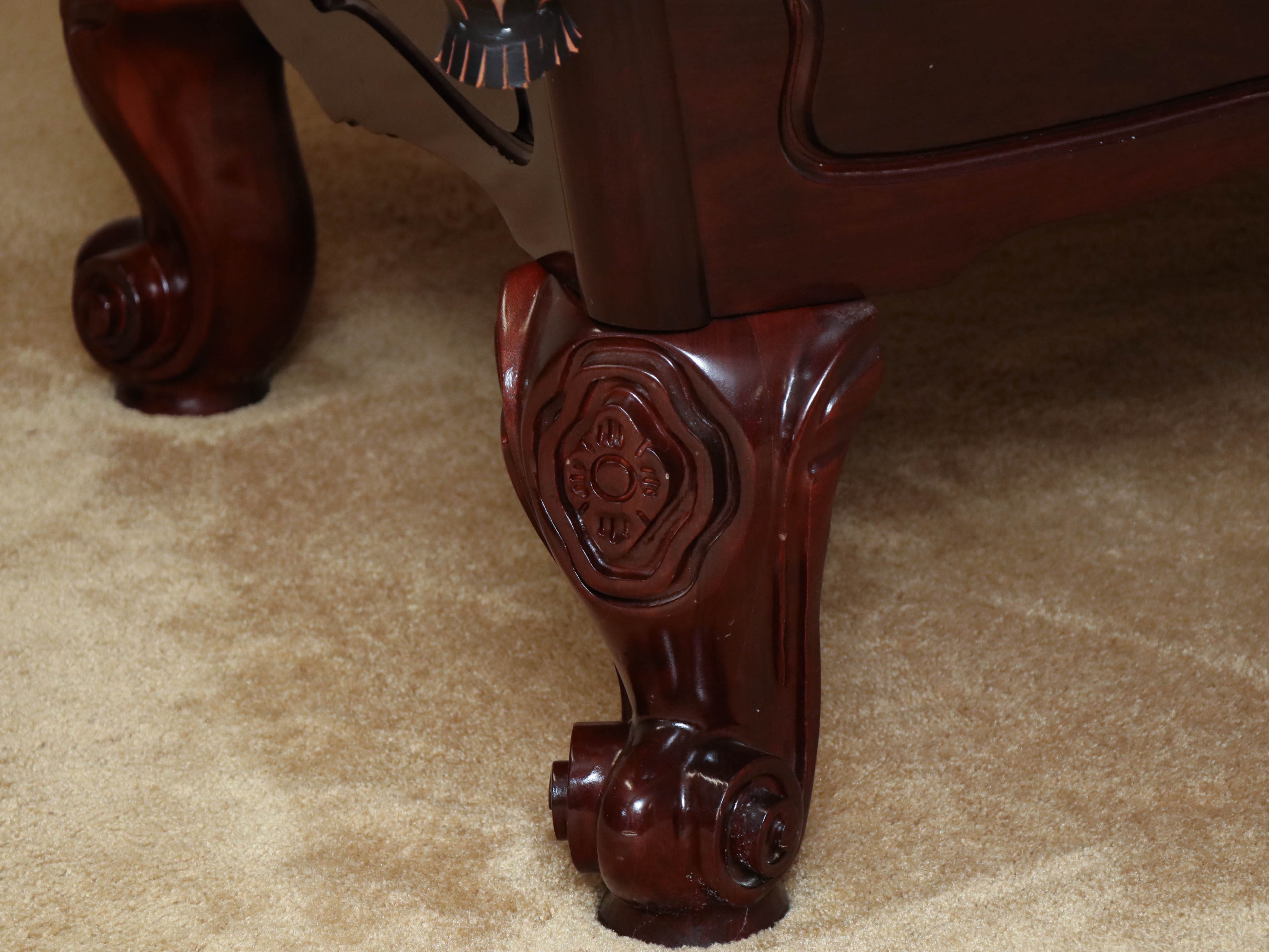 Brunswick "Orleans" Eight Foot Mahogany Billiard Table with Accessories