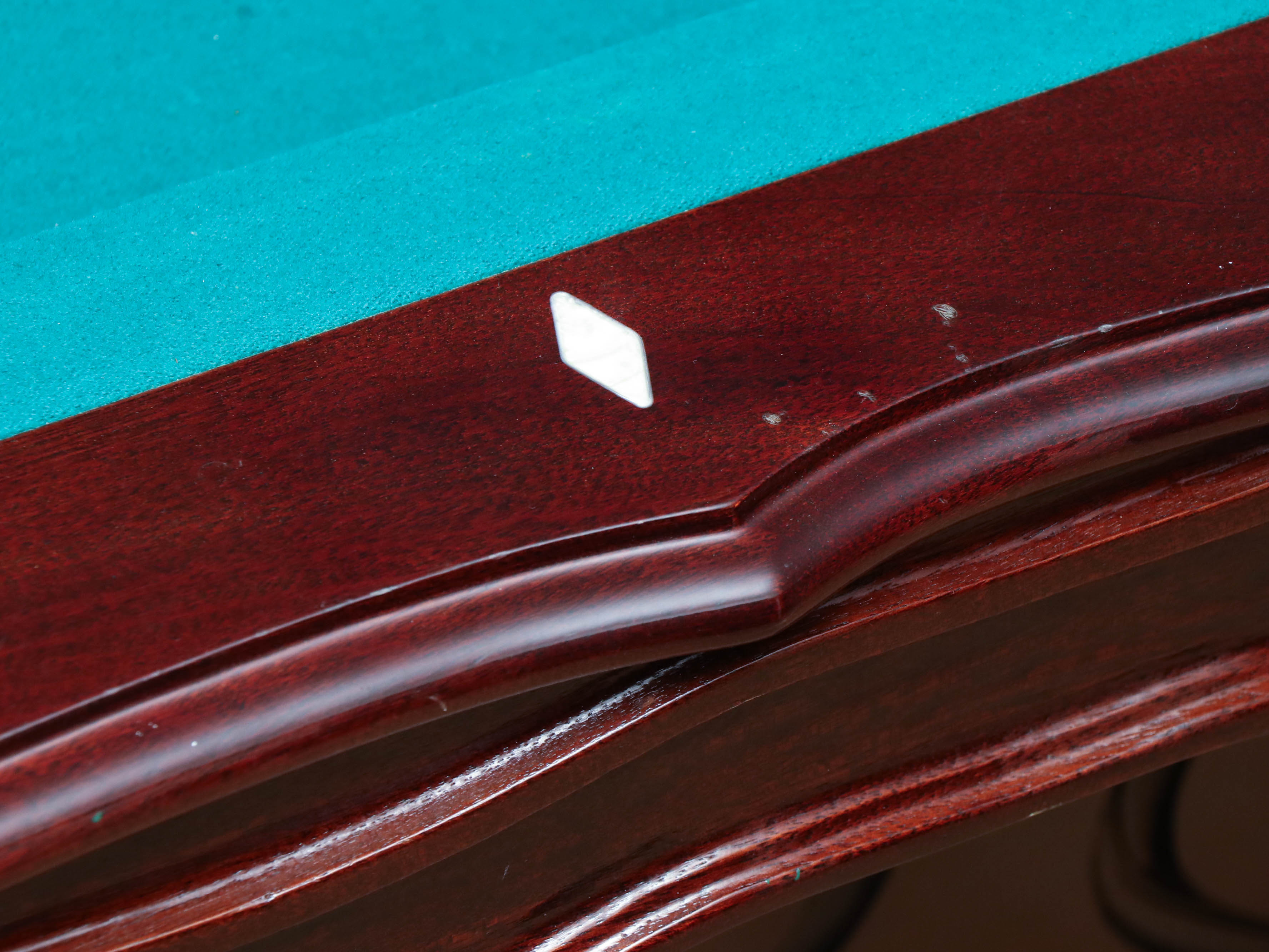 Brunswick "Orleans" Eight Foot Mahogany Billiard Table with Accessories