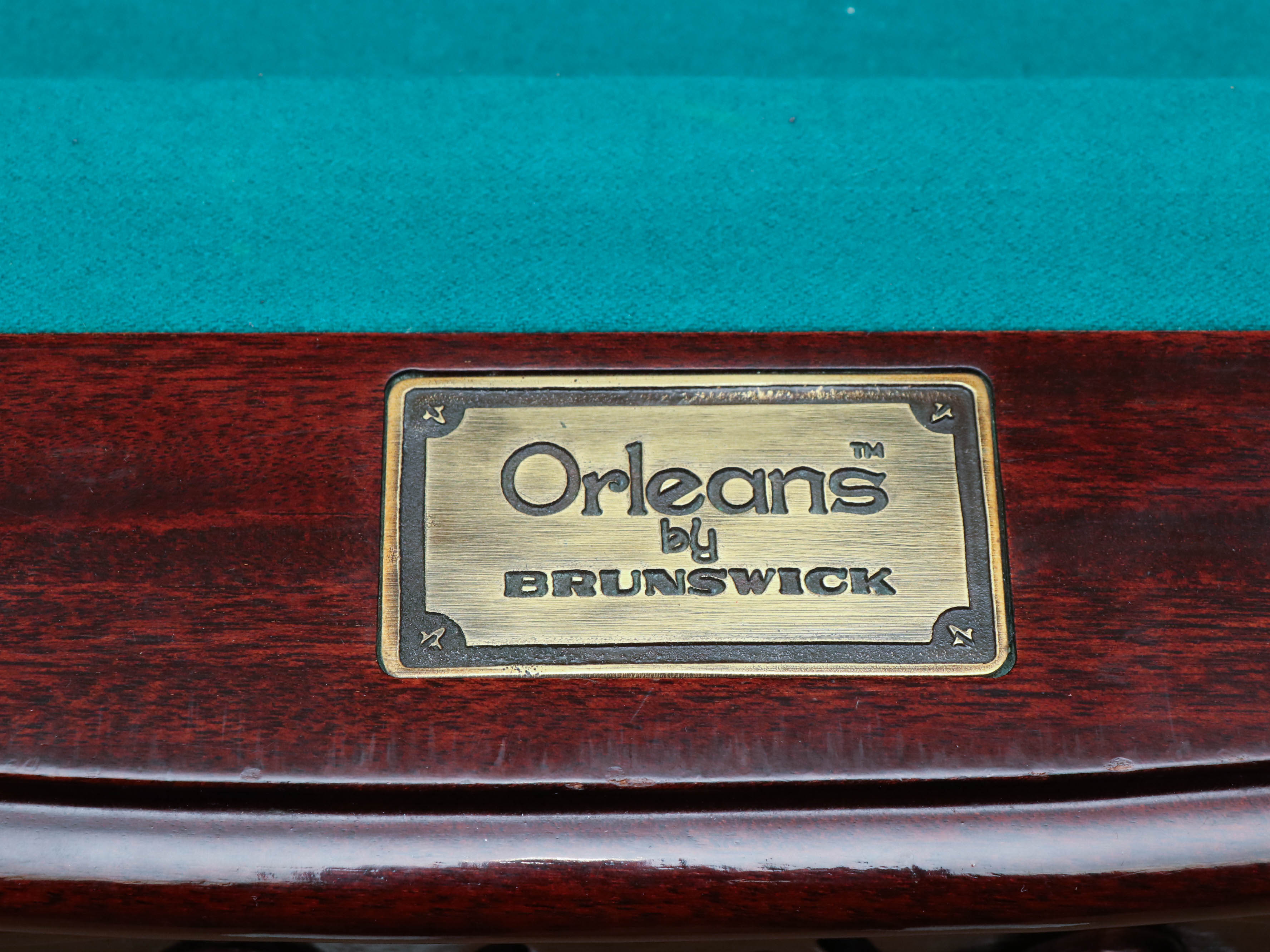 Brunswick "Orleans" Eight Foot Mahogany Billiard Table with Accessories