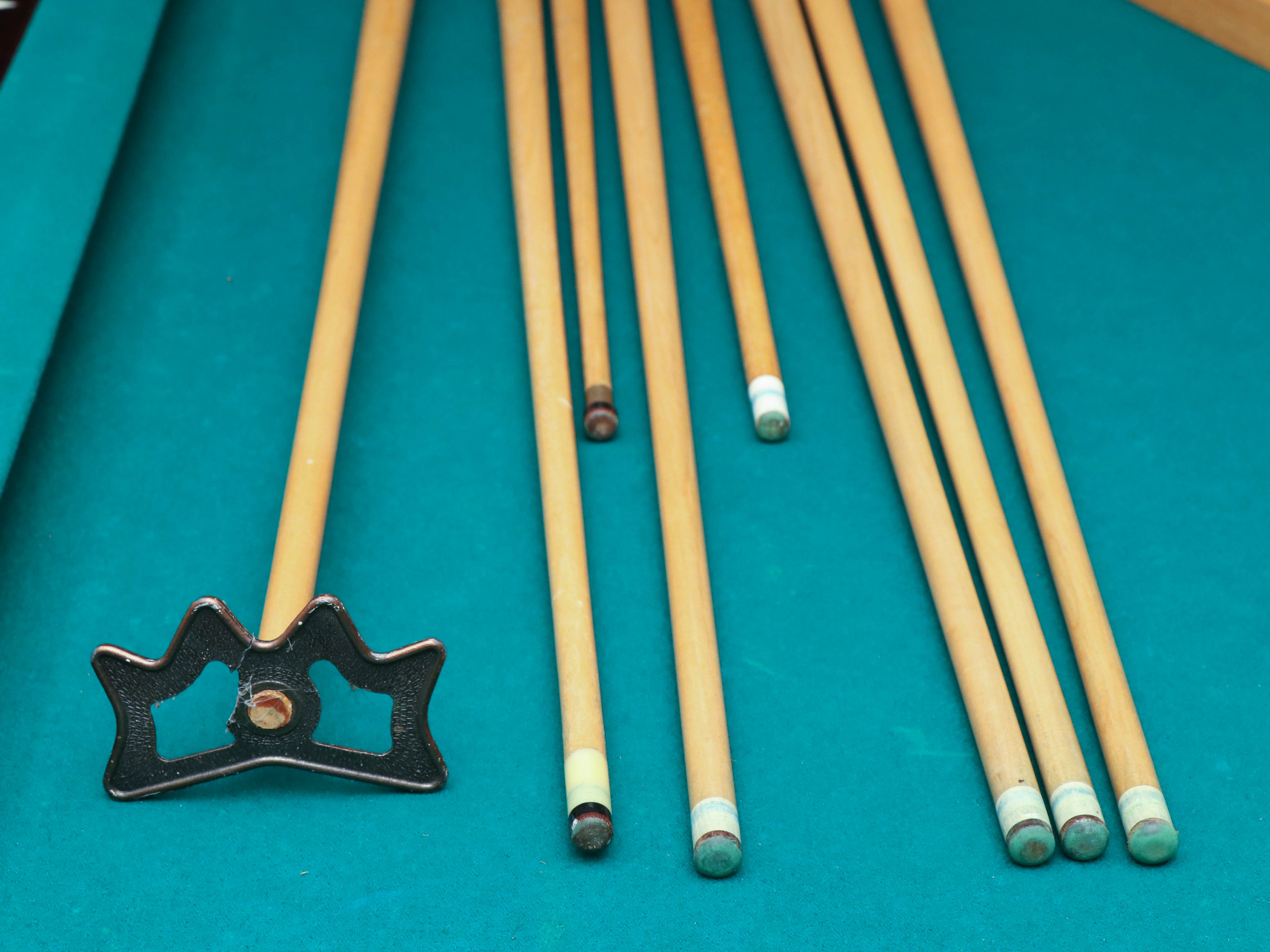 Brunswick "Orleans" Eight Foot Mahogany Billiard Table with Accessories