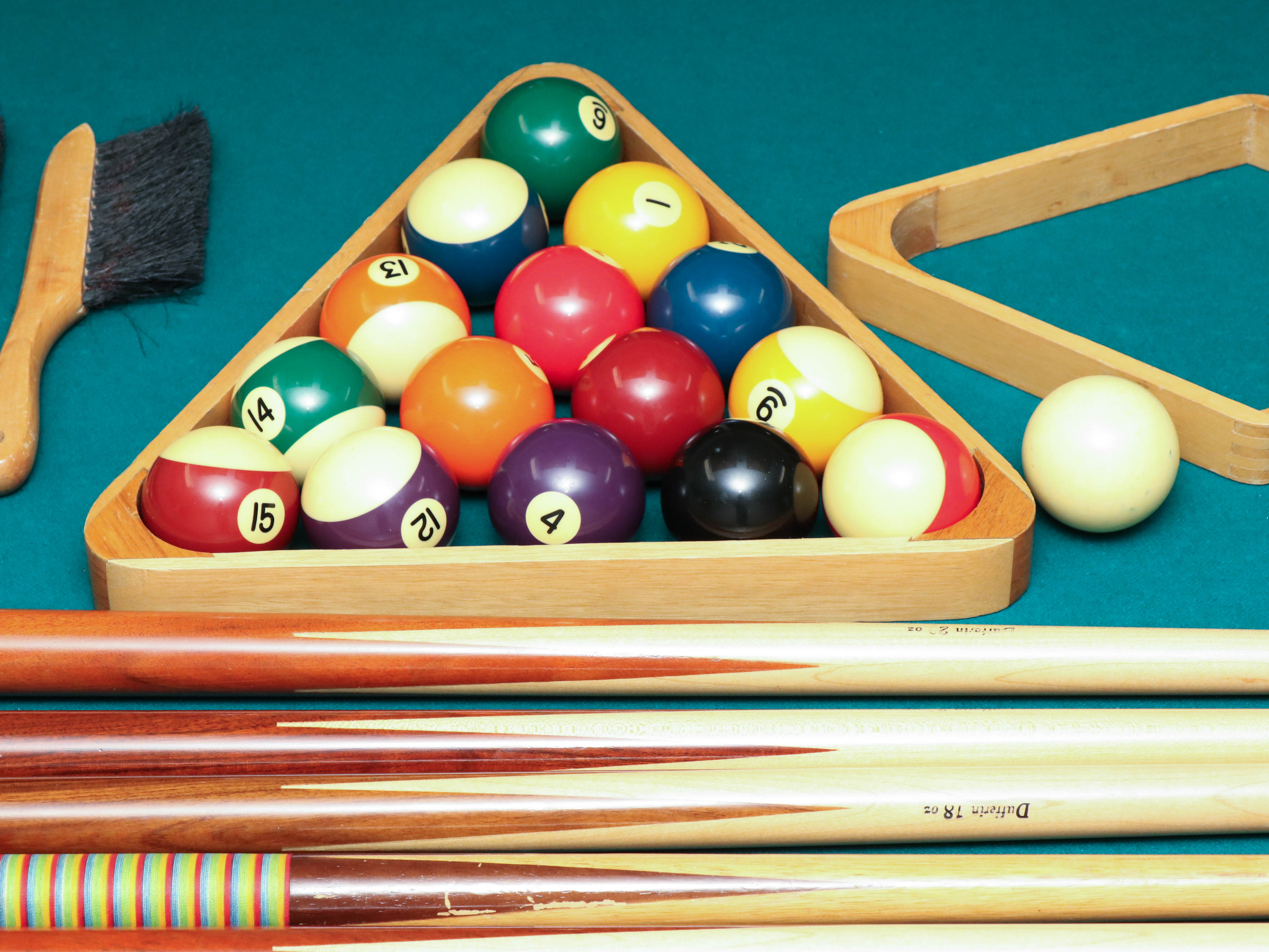 Brunswick "Orleans" Eight Foot Mahogany Billiard Table with Accessories