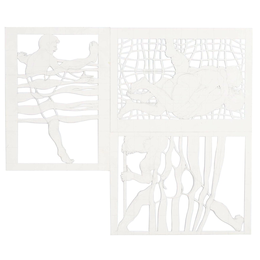 John Tuska Figural Cut Paper Compositions