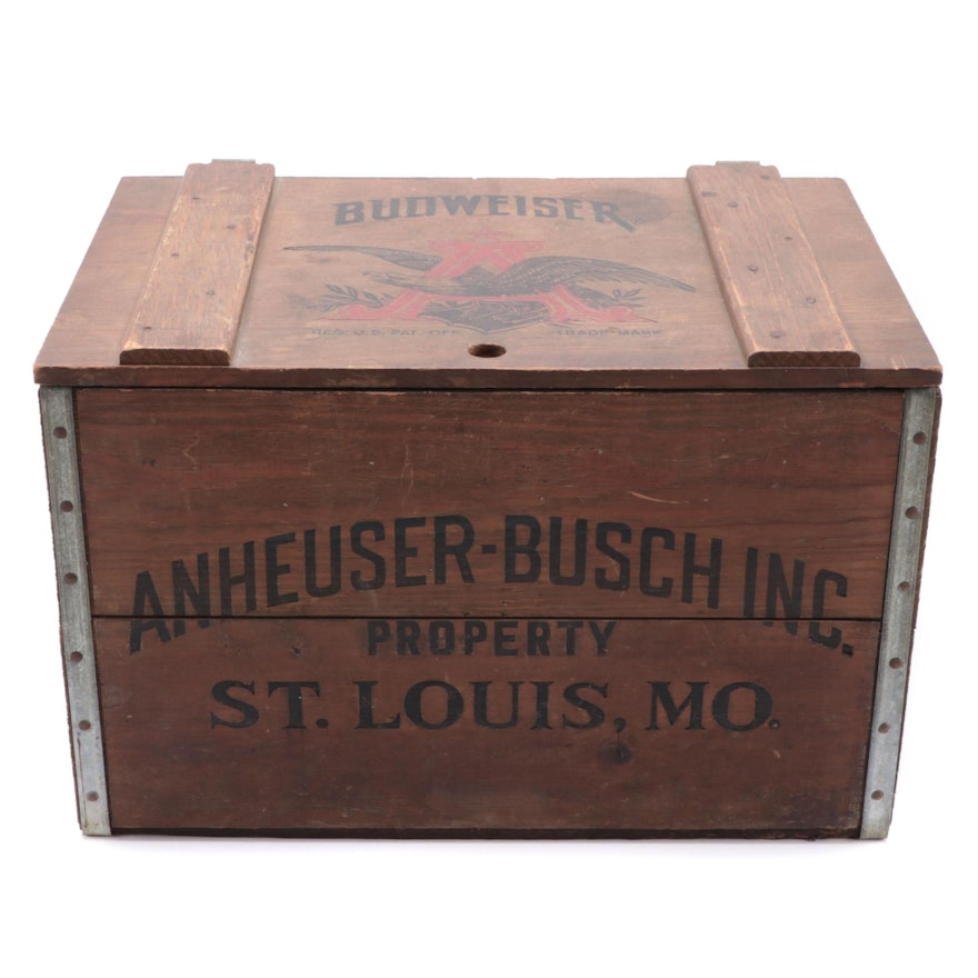 Anheuser-Busch "Budweiser" Wooden Crate