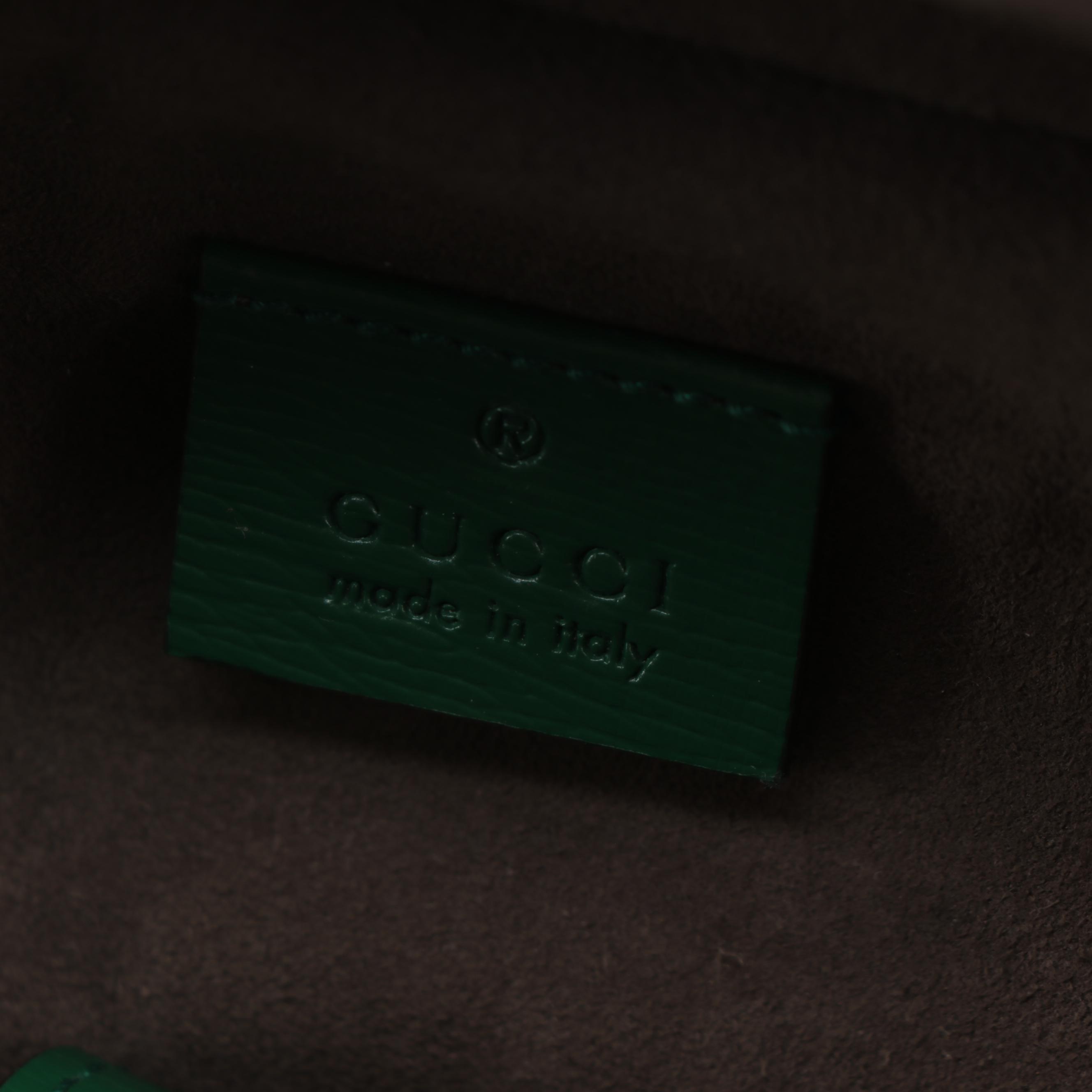 Gucci Web and Kingsnake Backpack in Grained Leather