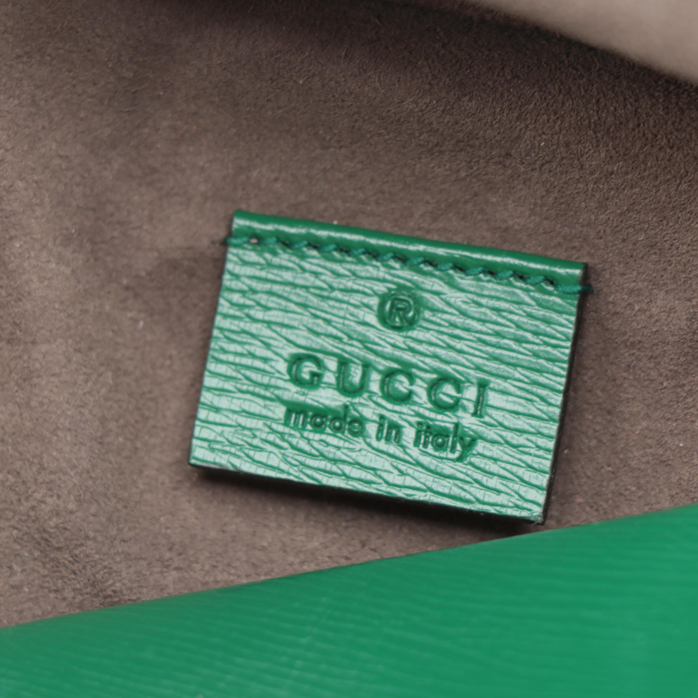 Gucci Web and Kingsnake Backpack in Grained Leather