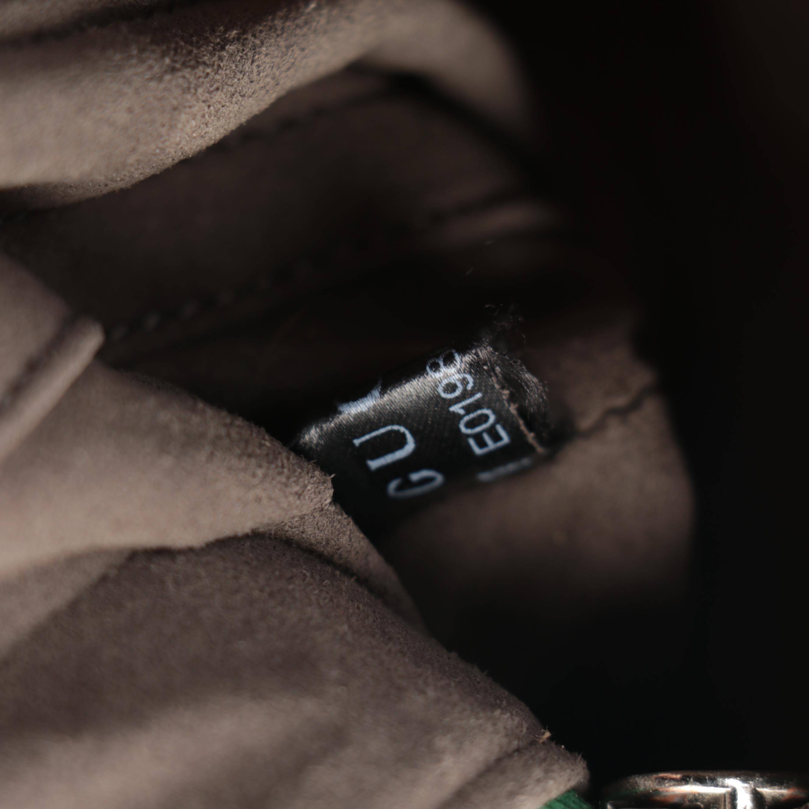 Gucci Web and Kingsnake Backpack in Grained Leather