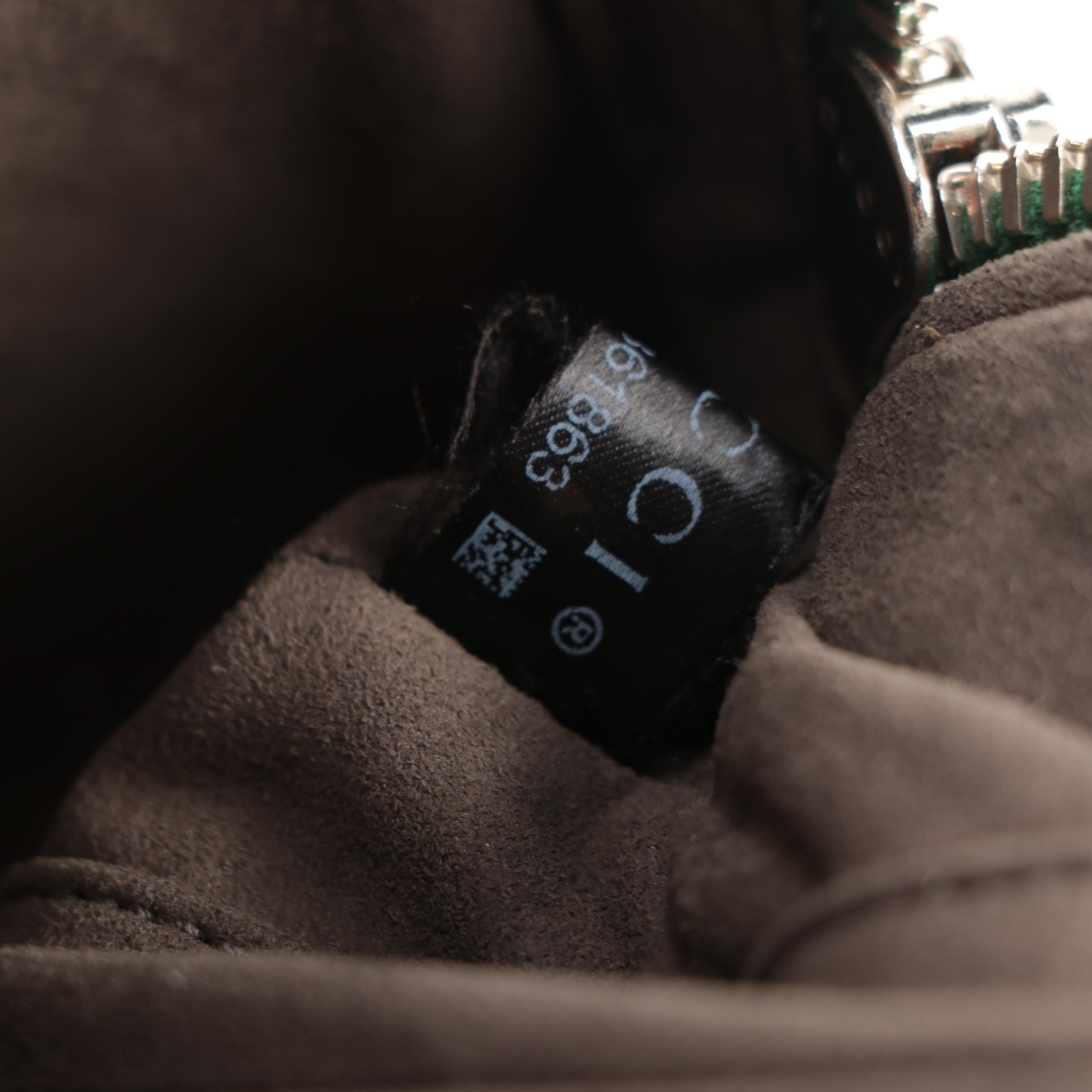 Gucci Web and Kingsnake Backpack in Grained Leather